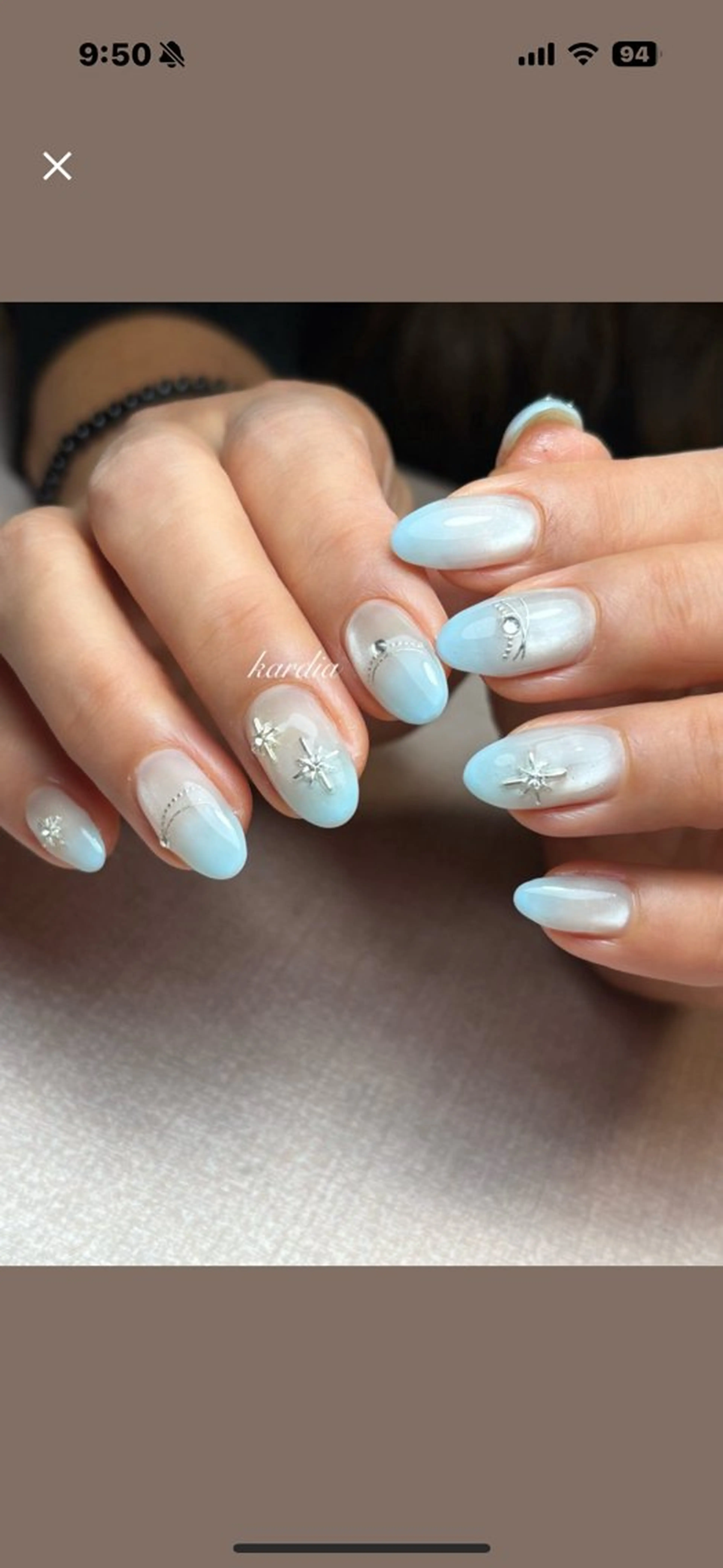 ネイル ハンドネイル καρδιά -ｶﾙﾃﾞｨｱ-のネイルデザイン