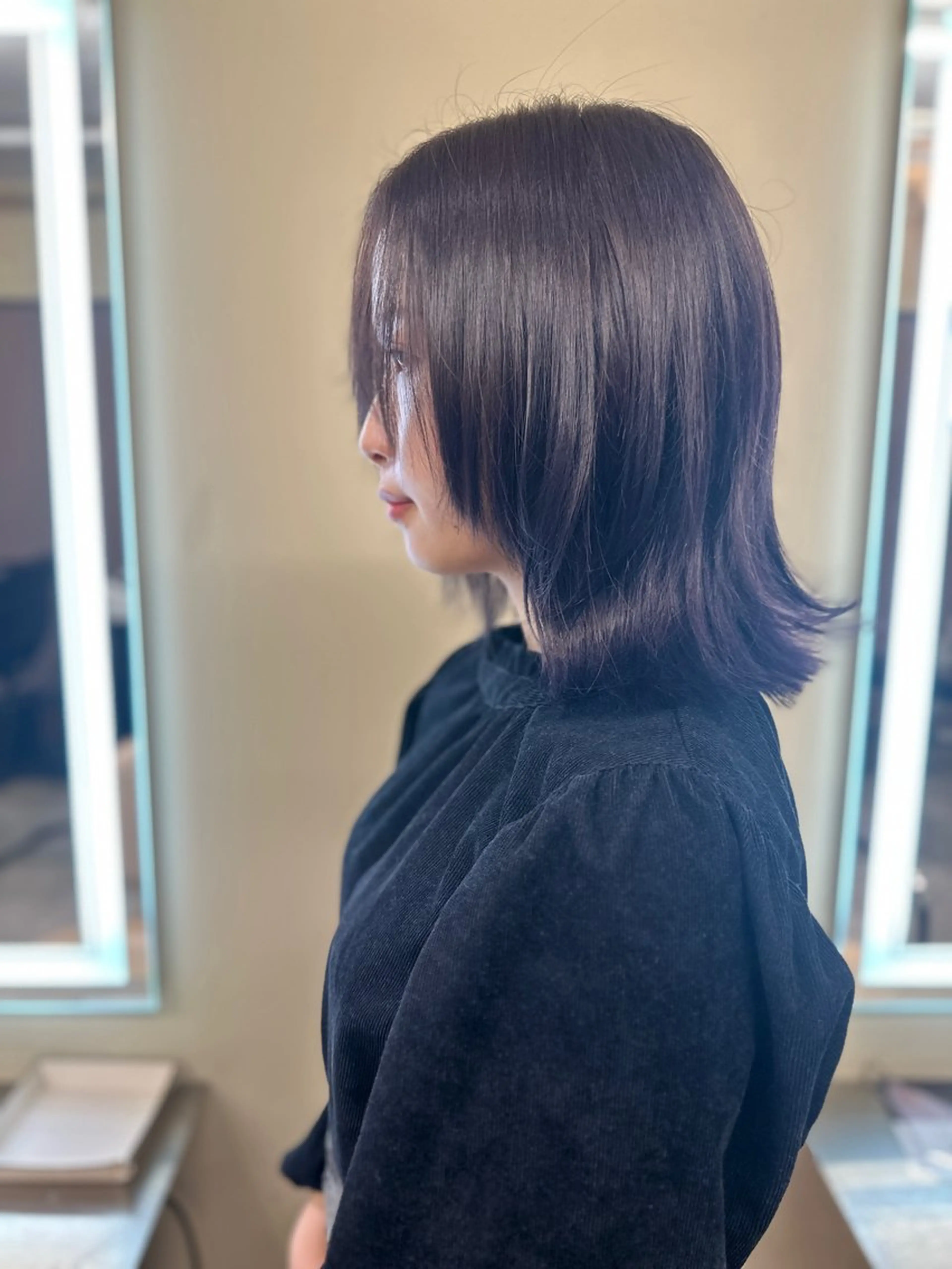 ミディアム カラー アディクシーカラー バレイヤージュ ブリーチ デザインカラー ダブルカラー カット ヘアカラー トリートメント レイヤーカット nude ヘア大和のヘアスタイル