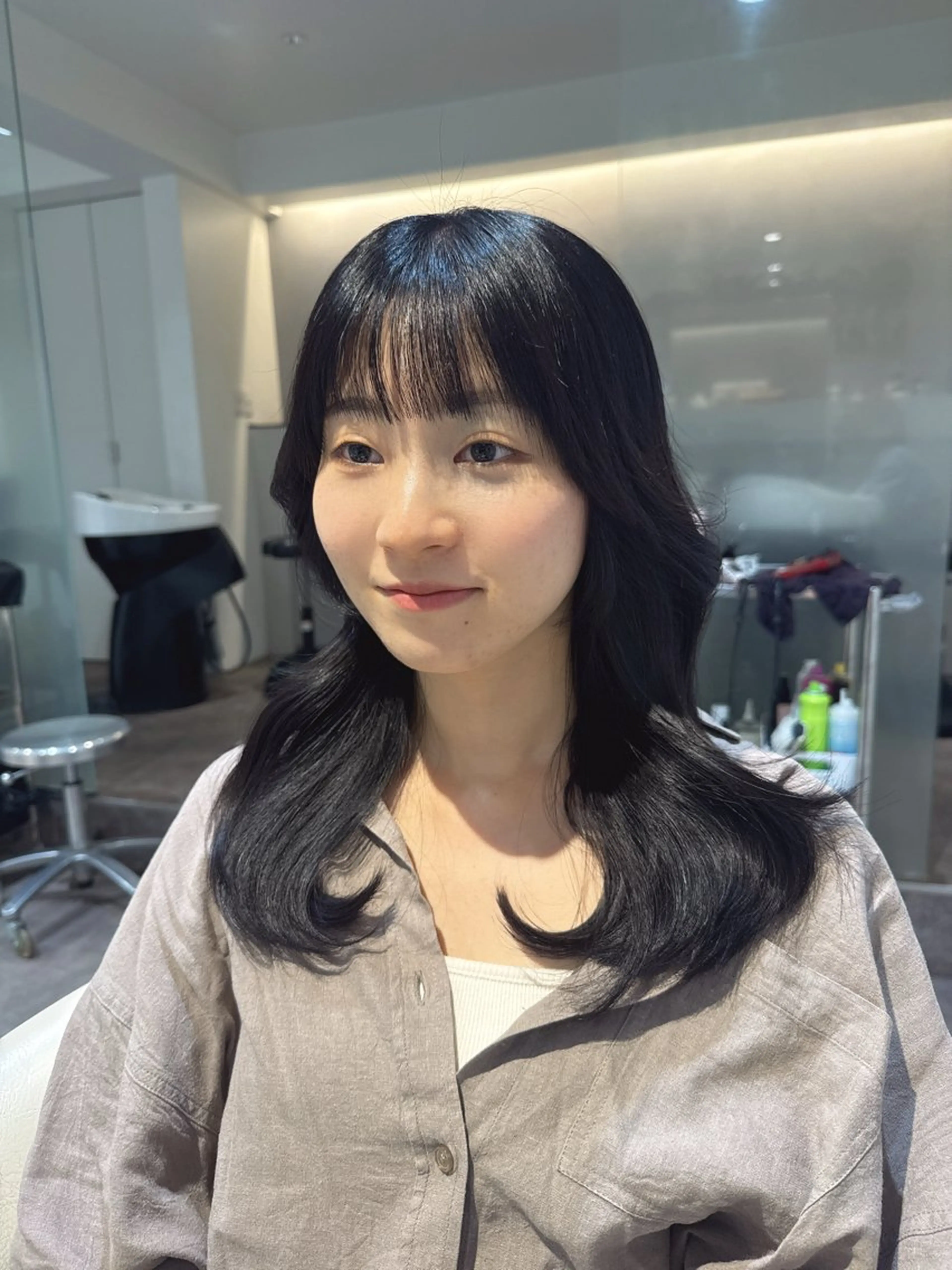 ミディアム カラー ブリーチ ブラウンカラー 透明感カラー グレージュ ブリーチなしカラー カット ヘアカラー トリートメント 原宿/美髪カラー 🫧TAISEIのヘアスタイル