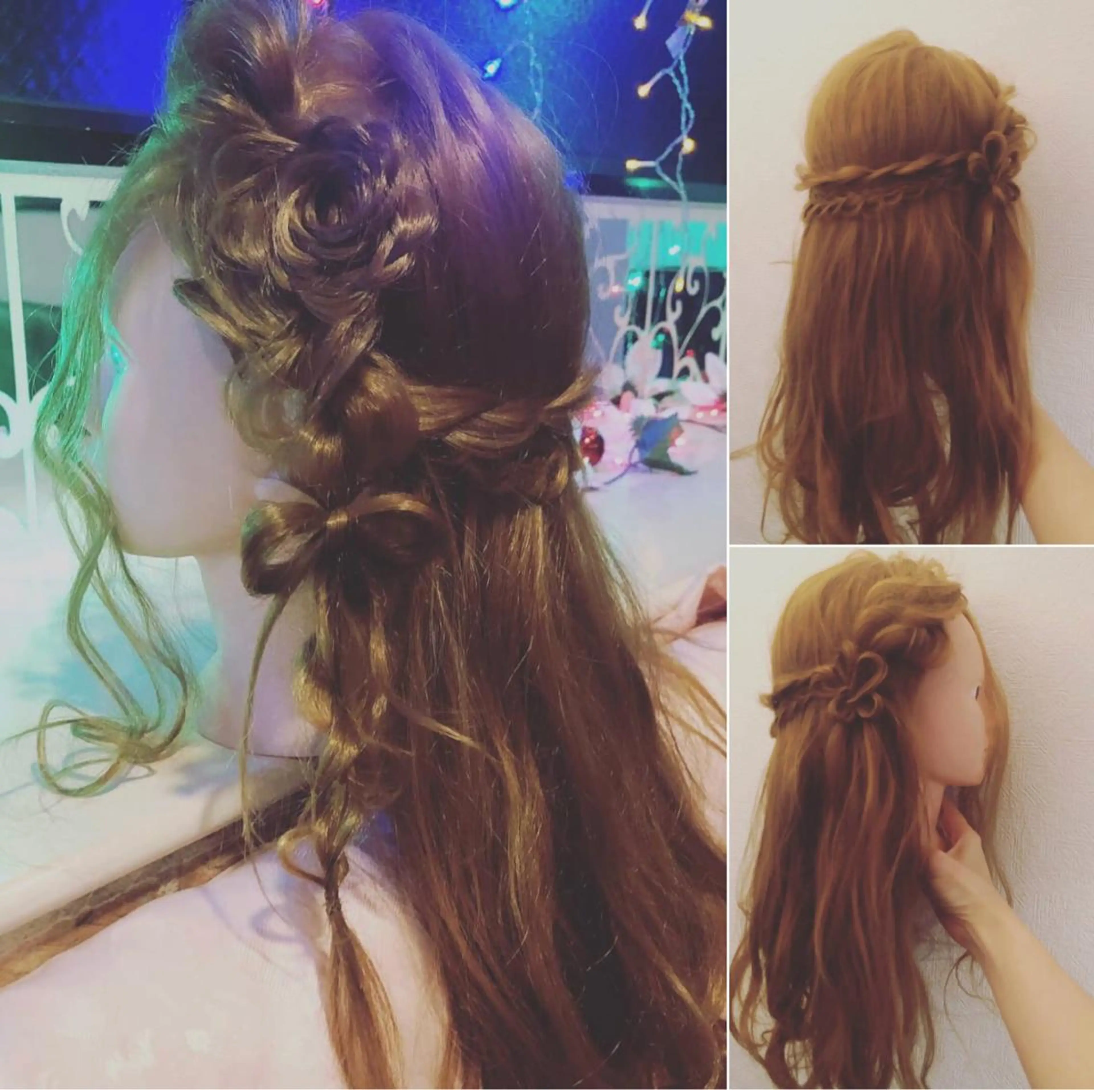 ロング カラー パーマ ヘアアレンジ メンズ キッズ ネイル マツエク・マツパ 銀河 ティンガーラのヘアスタイル