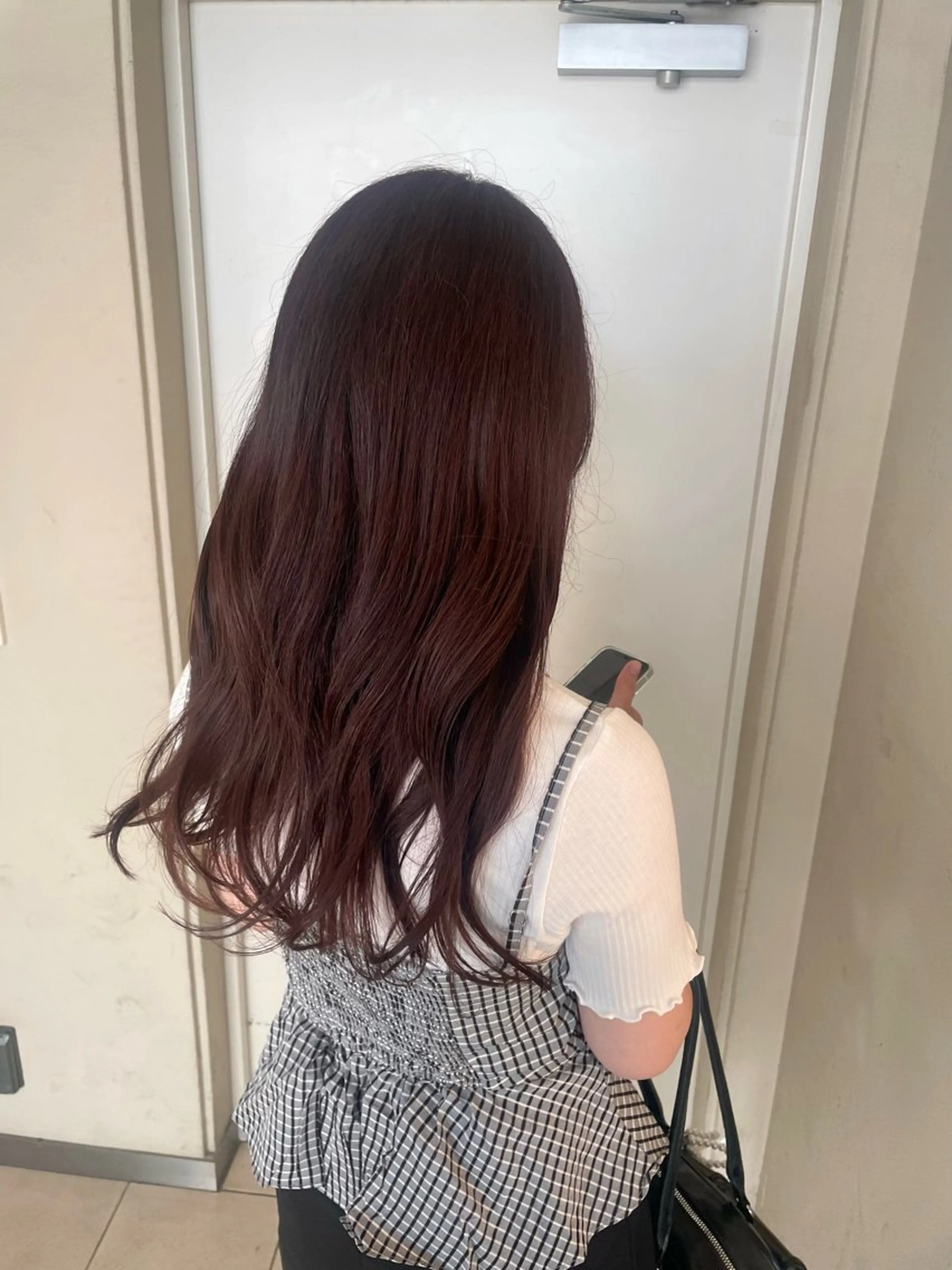 ロング ピンクラベンダー ヘアカラー トリートメント MASHIRO💎 透明感カラー/カットのヘアスタイル