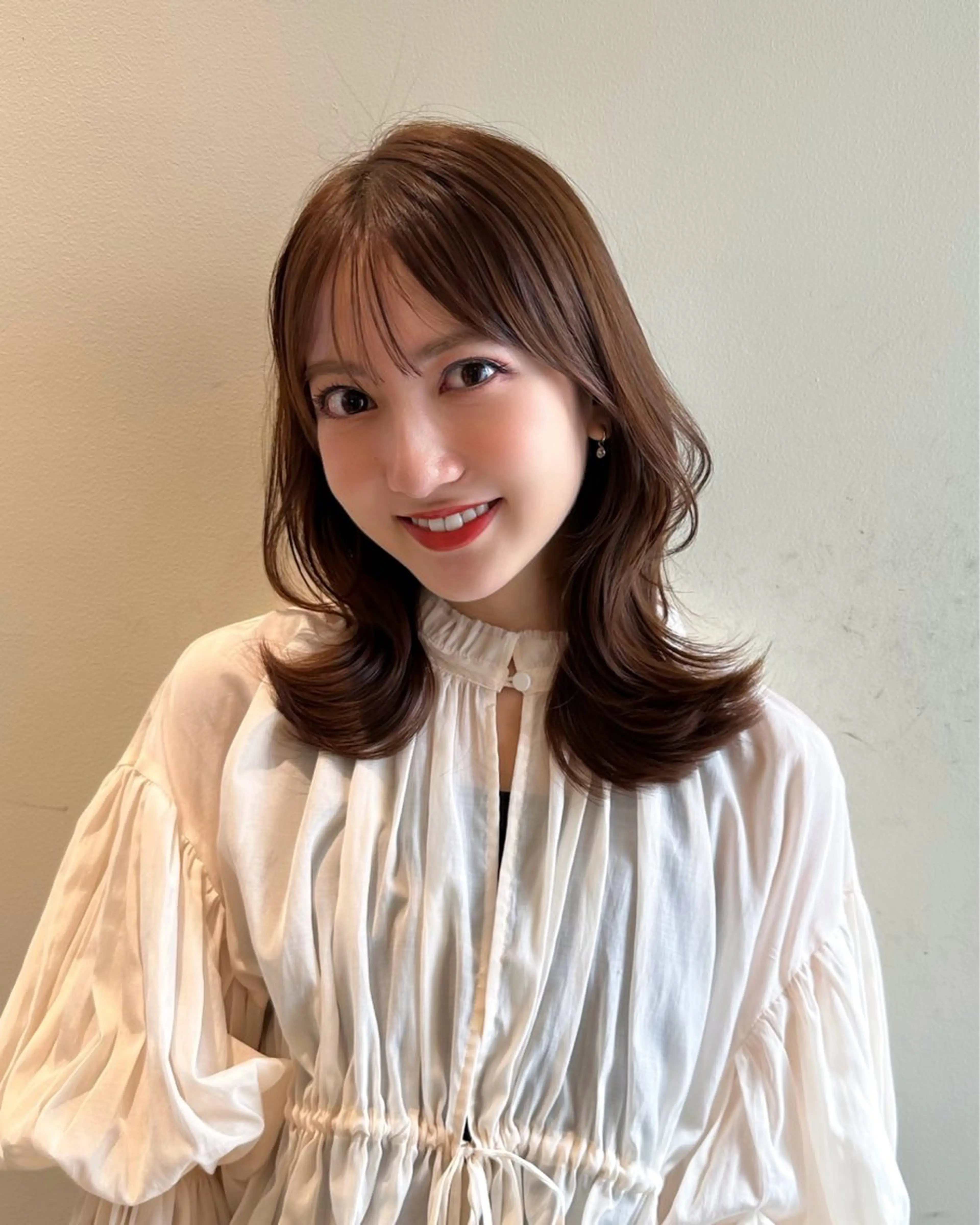 セミロング カラー パーマ ヘアアレンジ 韓国/髪質改善 カラー✨/りょうがのヘアスタイル