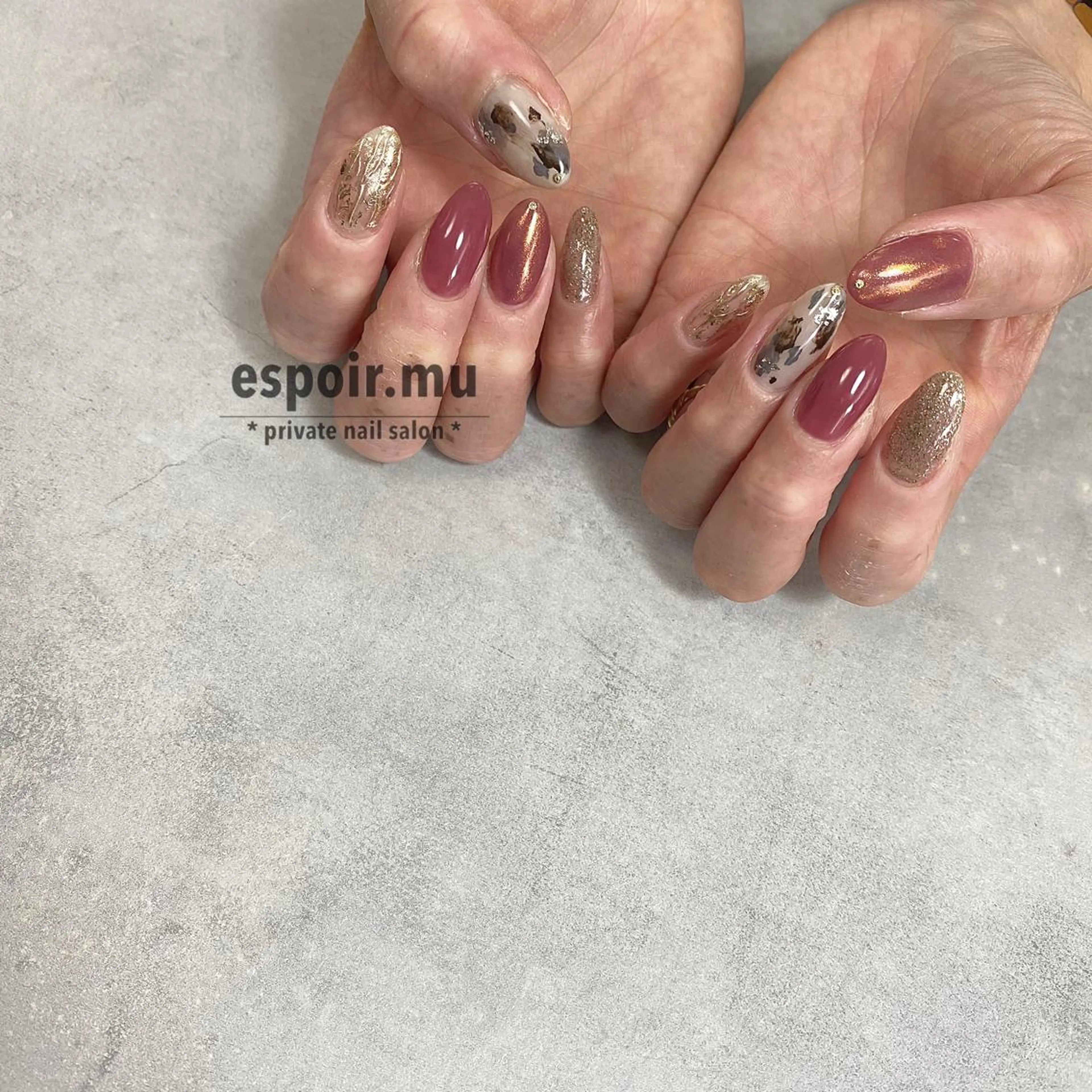 セミロング ネイル espoir. muのネイルデザイン