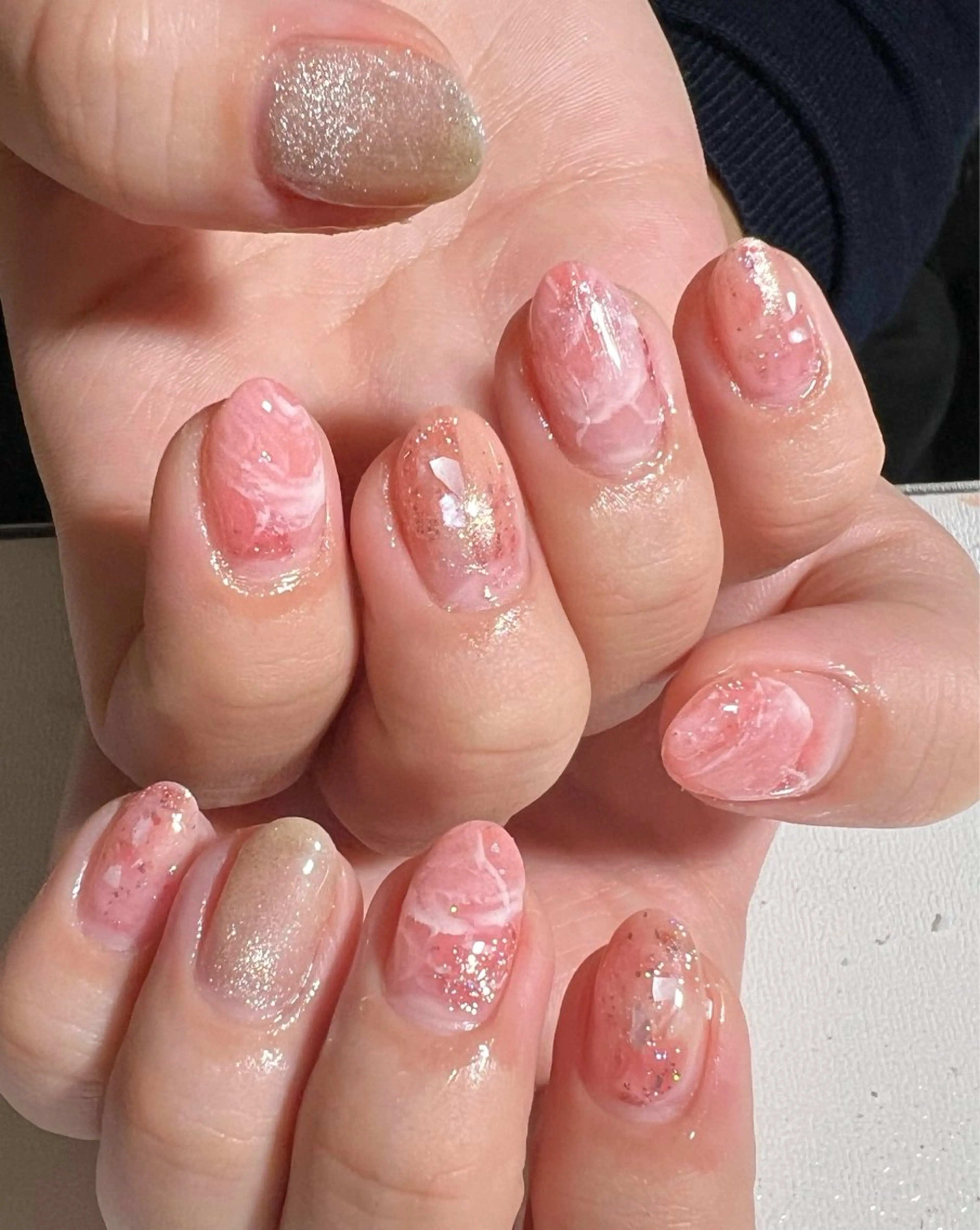 ネイル ピンク ハンドネイル private salon mieのネイルデザイン
