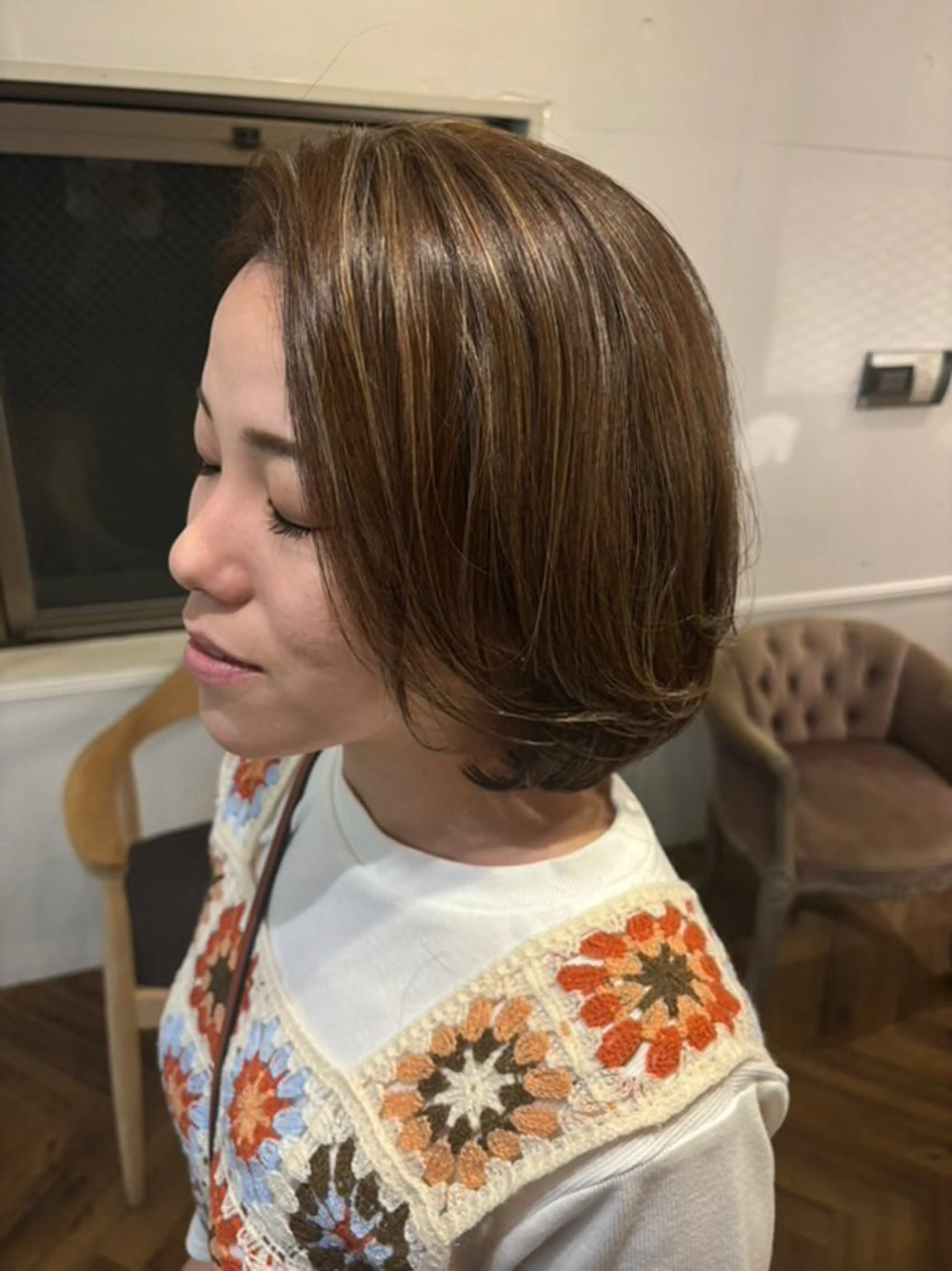 ミディアム ハイライト トリートメント ヘアカラー GAKU/表参道/ MAGNOLiAのヘアスタイル