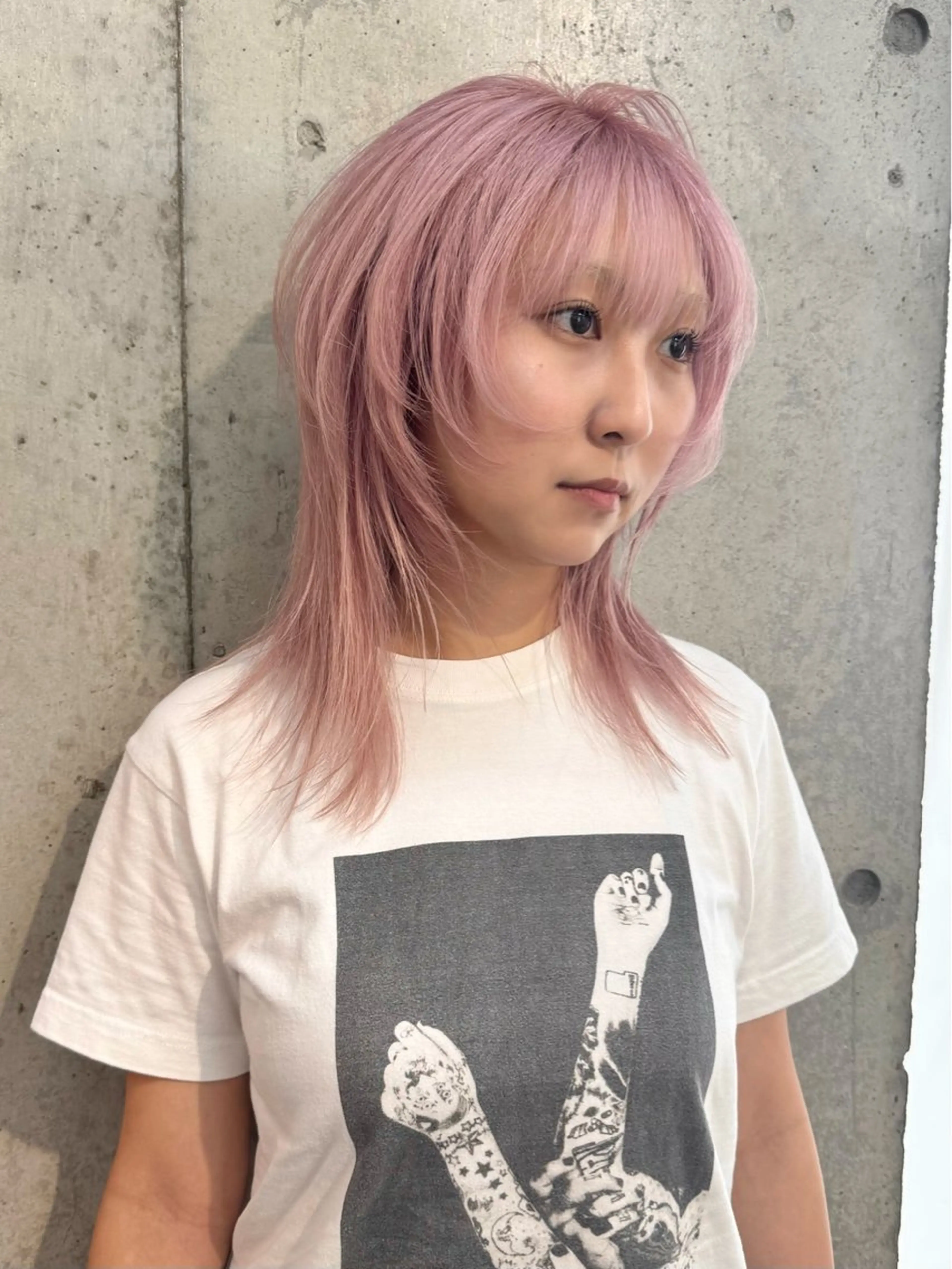 ミディアム カラー バレイヤージュ ブリーチ ケアブリーチ ハイライトカラー インナーカラー ヘアカラー トリートメント lani 天神大名/ブリーチのヘアスタイル