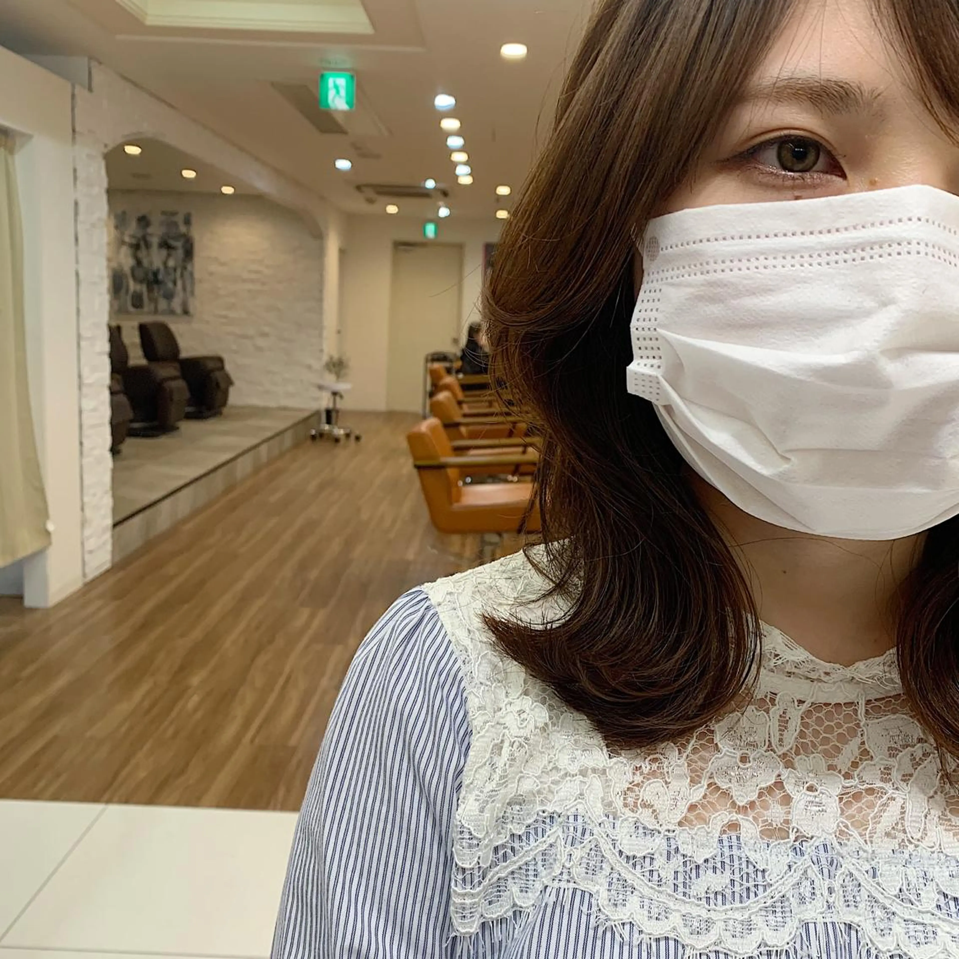 ミディアム くびれヘア くびれレイヤー レイヤーカット 【韓国風くびれヘア】 joule小木曽輝のヘアスタイル