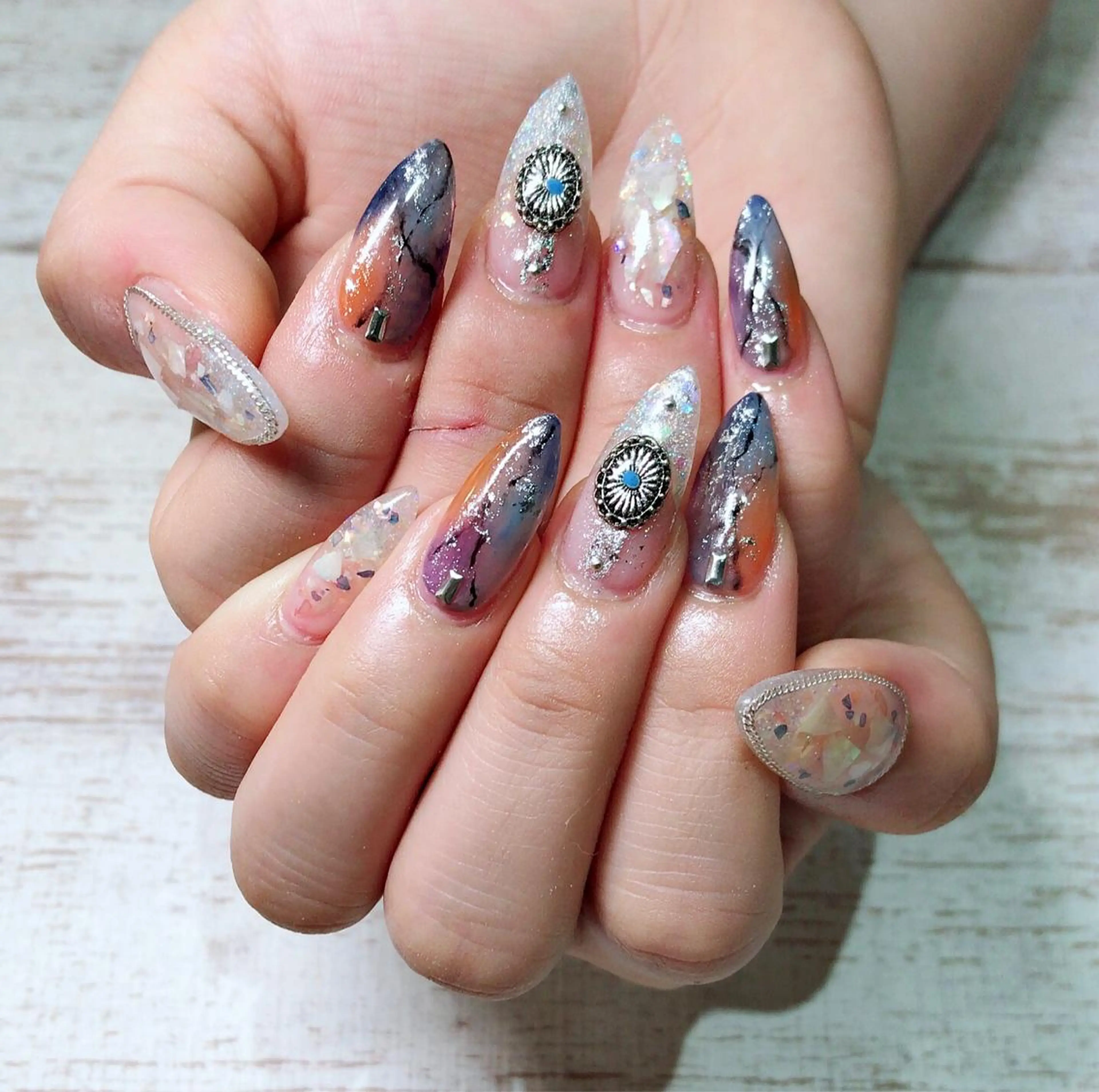 ネイル ラメ(グリッター) ラメグラデーション スカルプネイル ハンドネイル Lino+ ネイル&よもぎ蒸しのネイルデザイン
