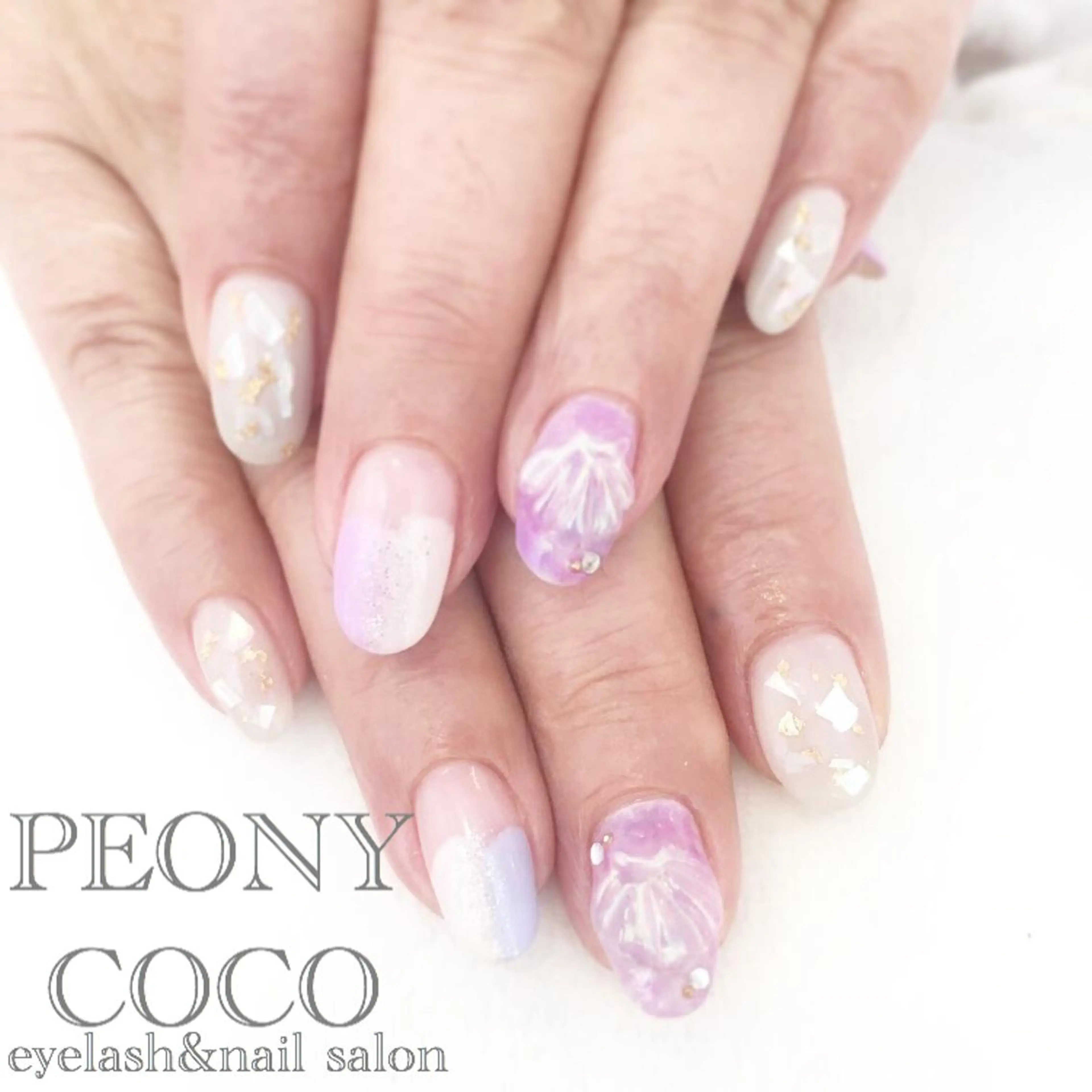 セミロング ネイル マツエク・マツパ アートネイル Beauty salon STELLA所属・STELLA 大西南帆のマツエク・マツパデザイン