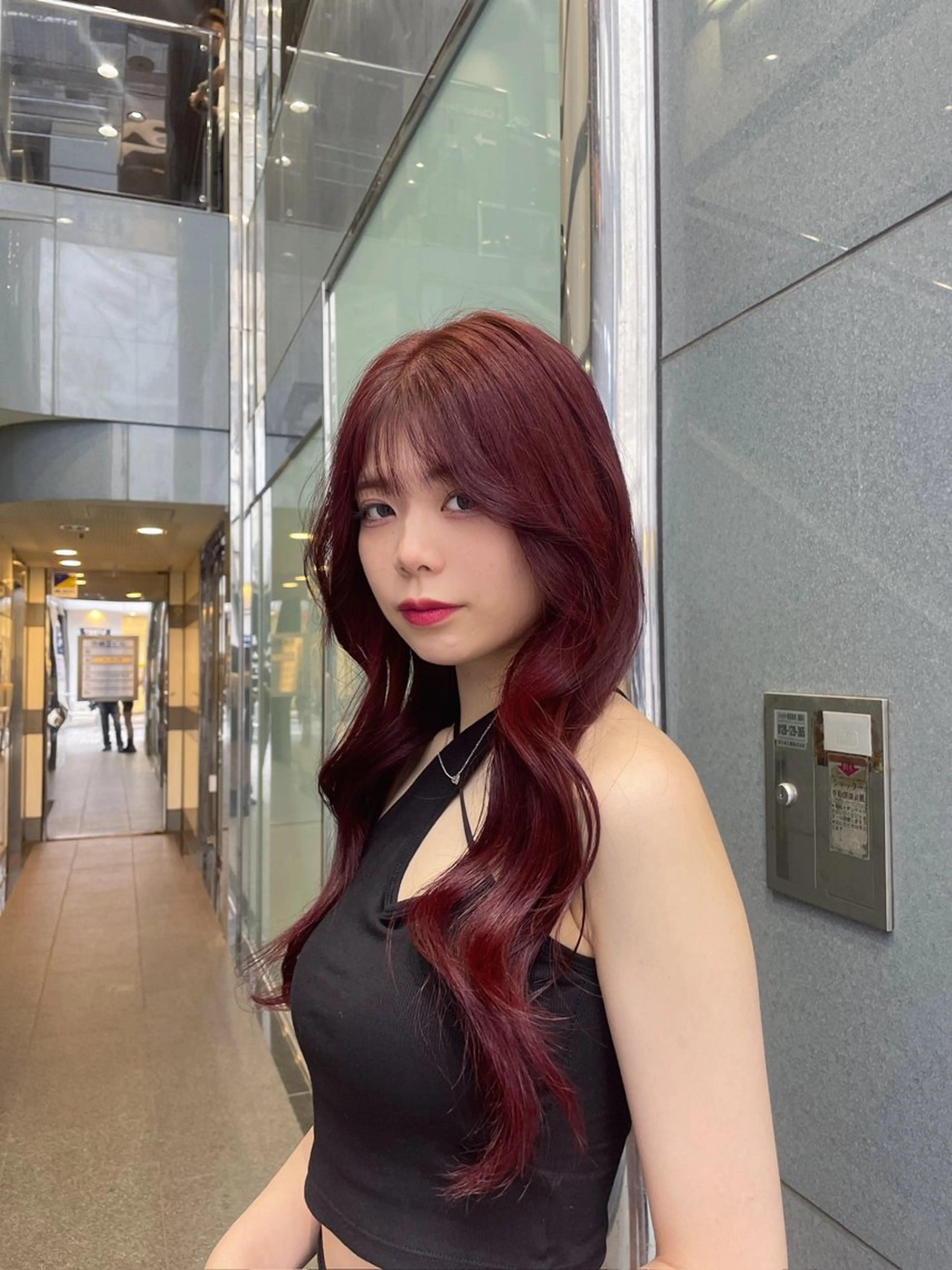 ロング 韓国風ヘア レイヤーカット カット ヘアカラー ALBUM新宿所属・リクト /レイヤーカットのヘアスタイル