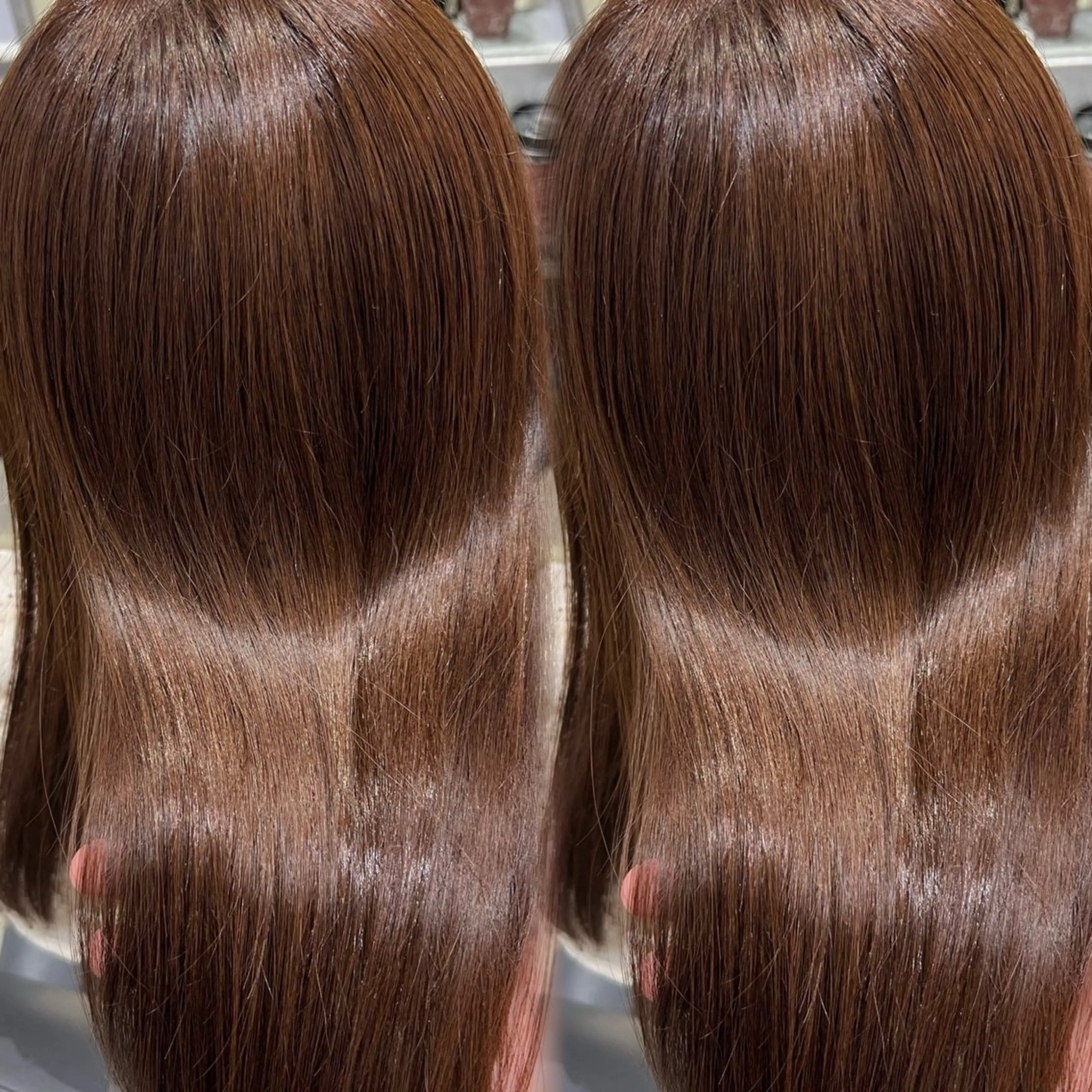 ロング カラー ブラウンカラー ヘーゼル ヘアカラー トリートメント 新宿/透明感カラー/ 縮毛矯正/SHOKIのヘアスタイル