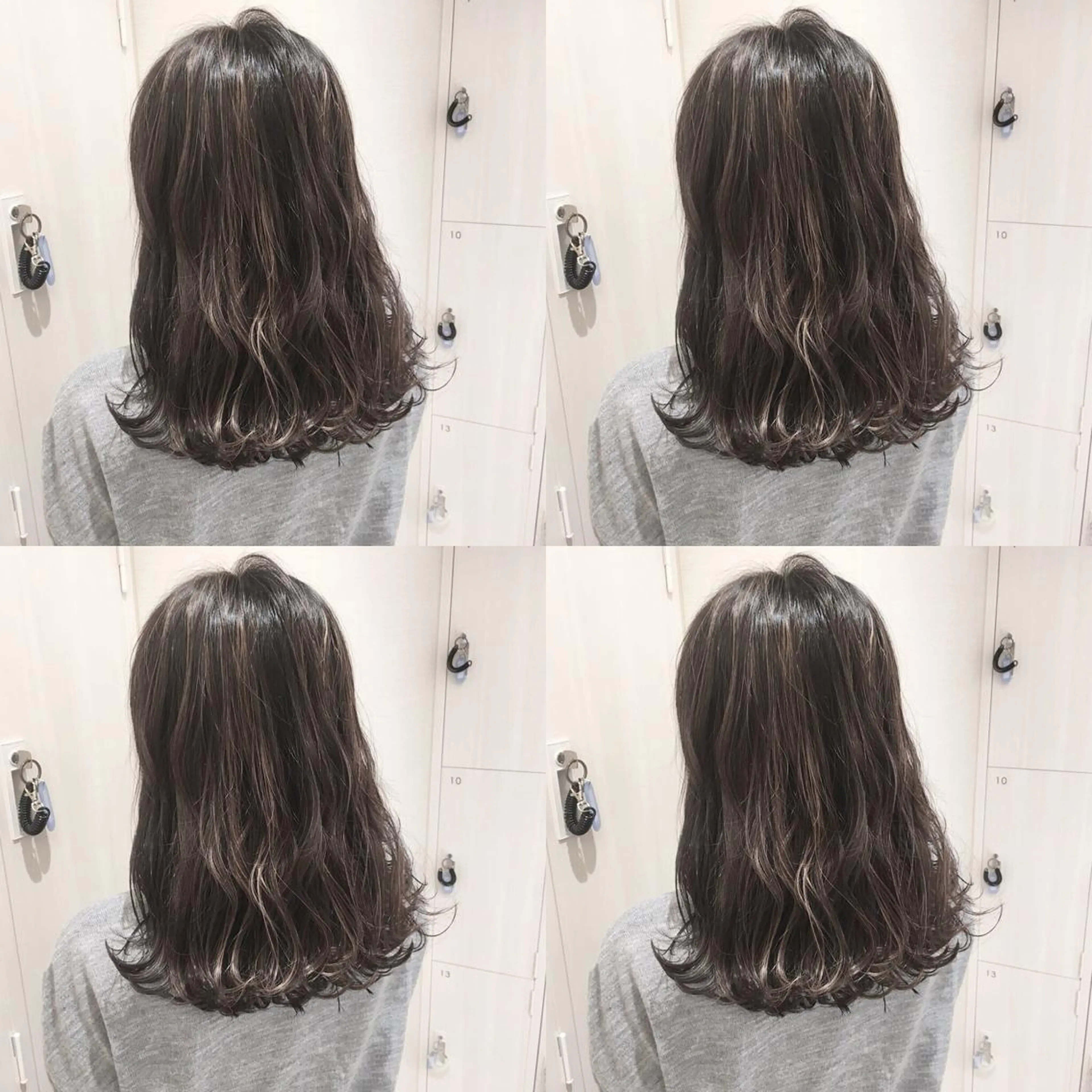 カラー ダークグレー ダークグレージュ グレージュ ハイライトカラー 外国人風カラー レイヤー/韓国/ 顔周り/しんやのヘアスタイル