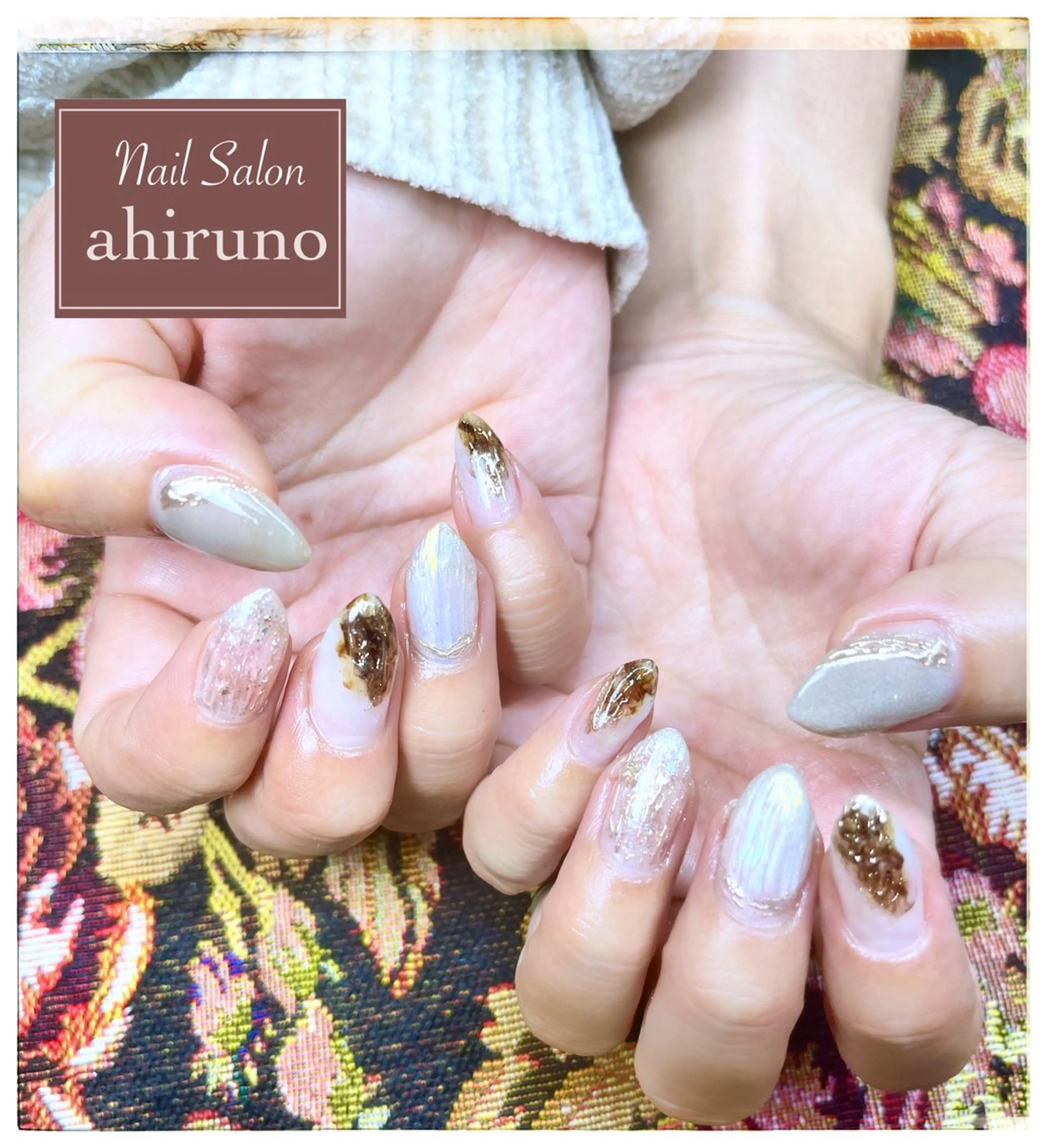 ネイル 長さ出し マグネットネイル ニュアンスネイル ワンカラーネイル ａｈｉｒｕｎｏ ✿ ｙｕiのネイルデザイン