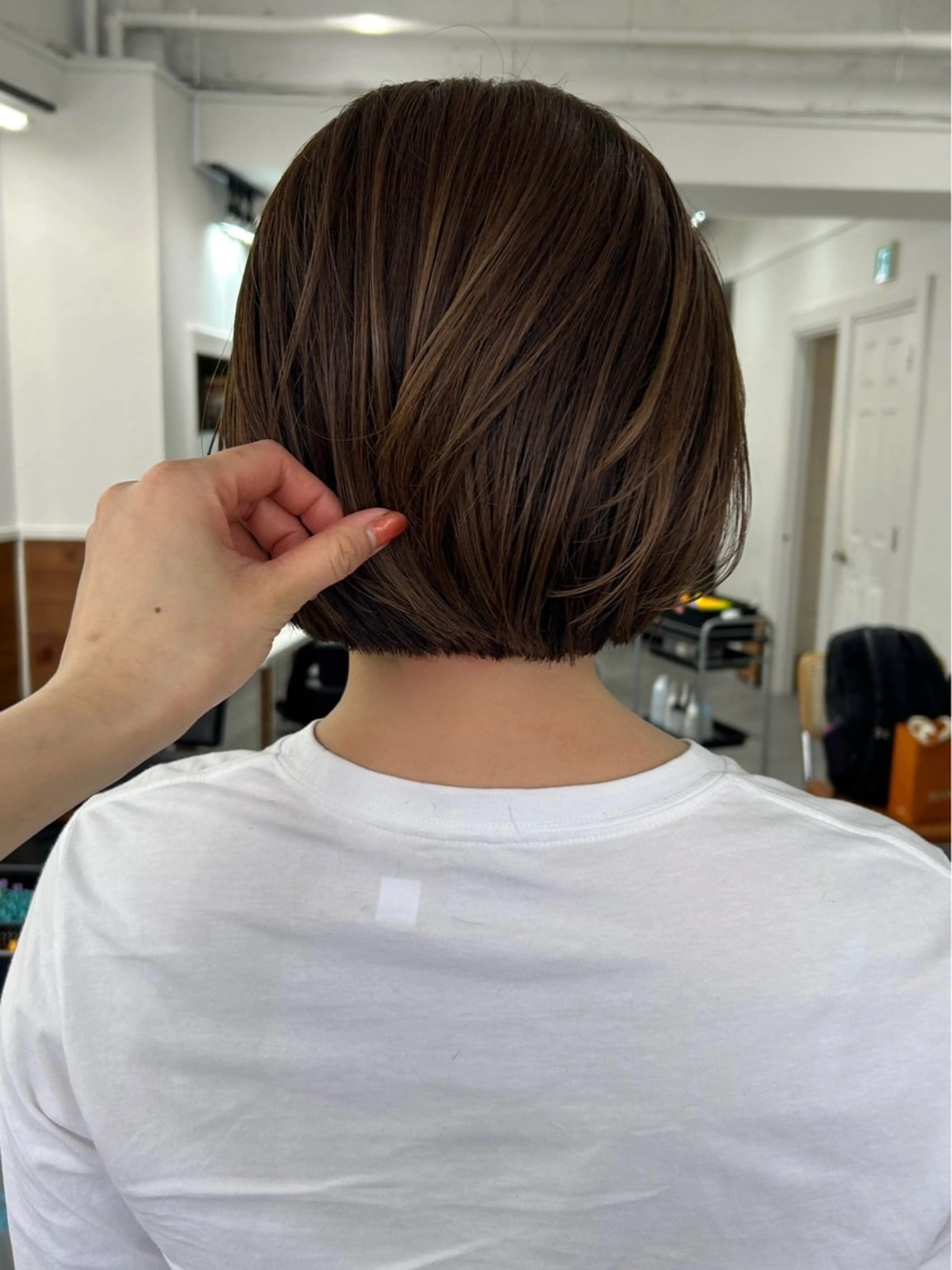 ミディアム カット ヘアカラー ボブ/透明感カラー /サナ🌼のヘアスタイル