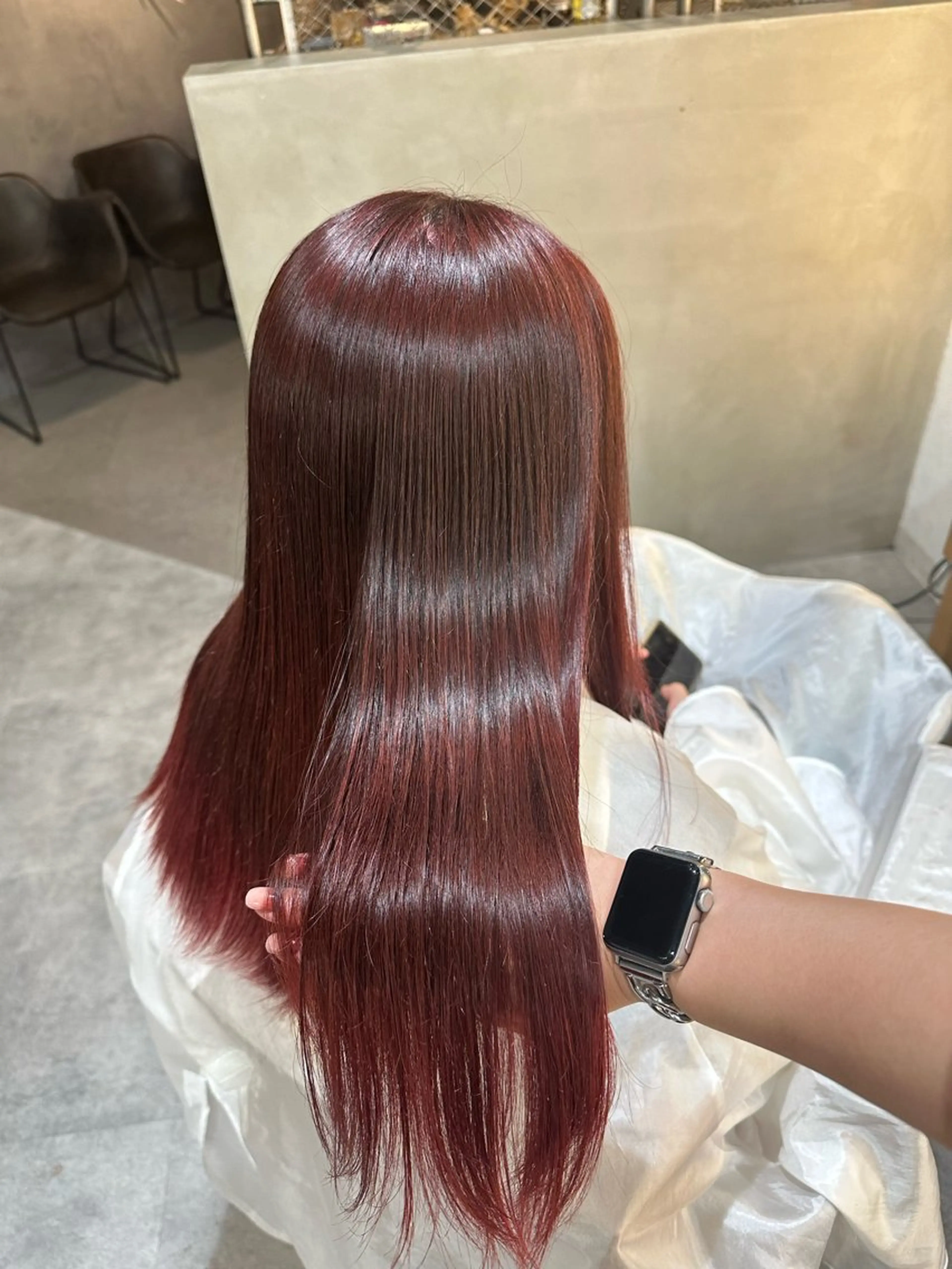 セミロング カラー ヘアカラー 福崎 真奈のヘアスタイル