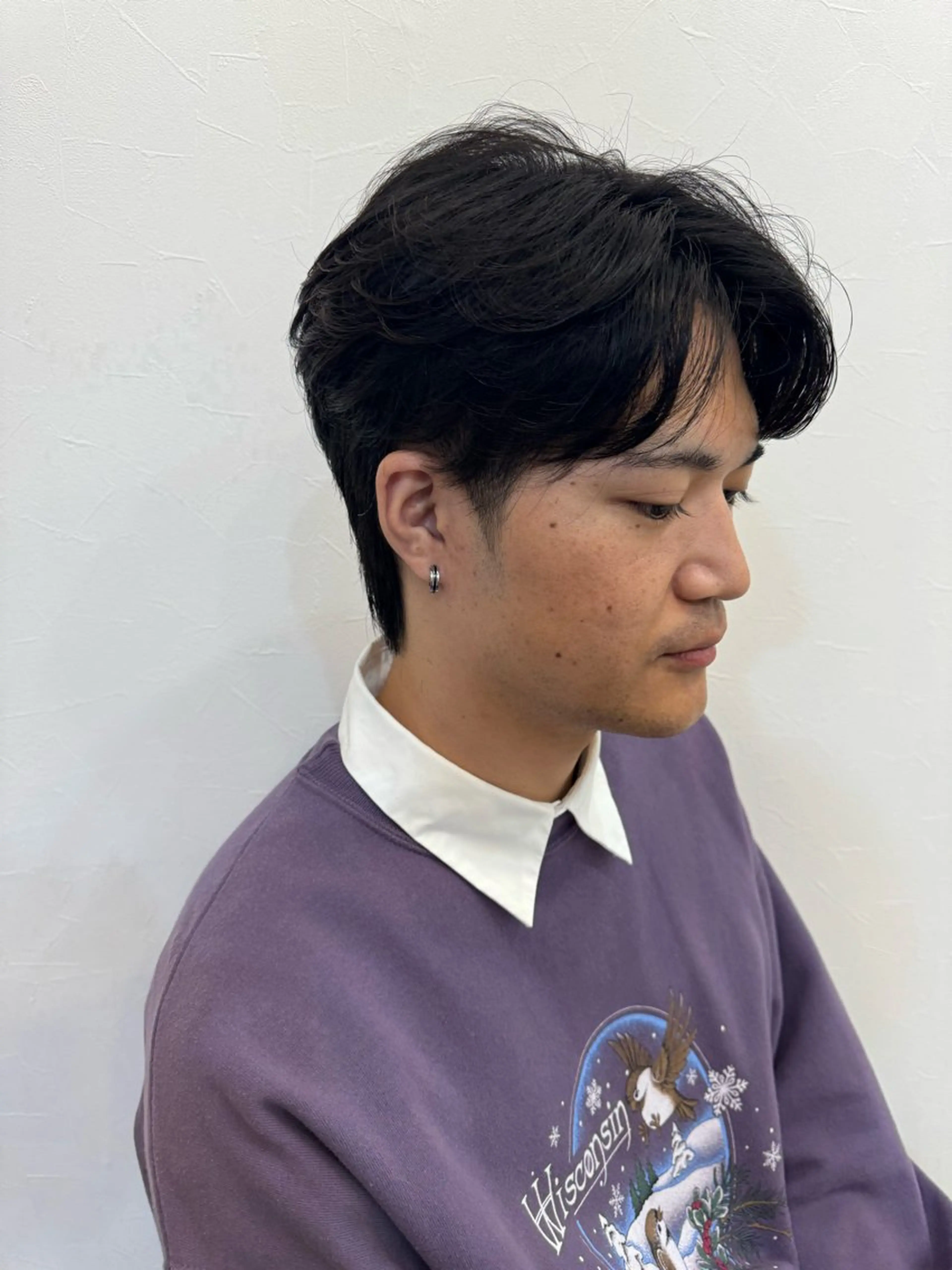 ミディアム パーマ メンズ ミディアムパーマ ダウンパーマ メンズパーマ カット パーマ Dxxxx III所属・オシャレ女性目線の 大人メンズ❁⃘*.ﾟのヘアスタイル