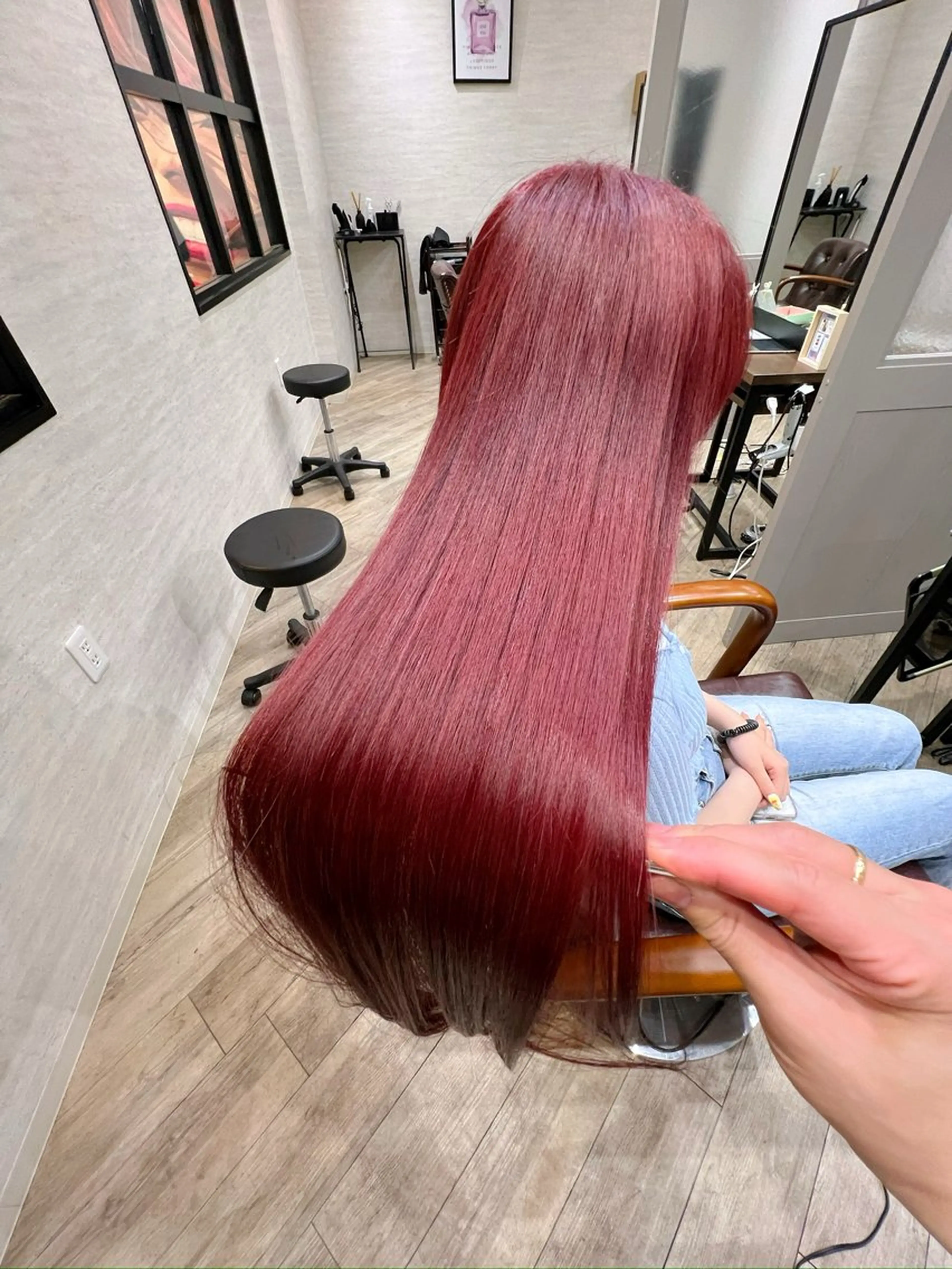 ロング カラー ボルドーカラー ピンクカラー レッドカラー ショート✖️ボブ特化 髪質改善🏆ダイトのヘアスタイル