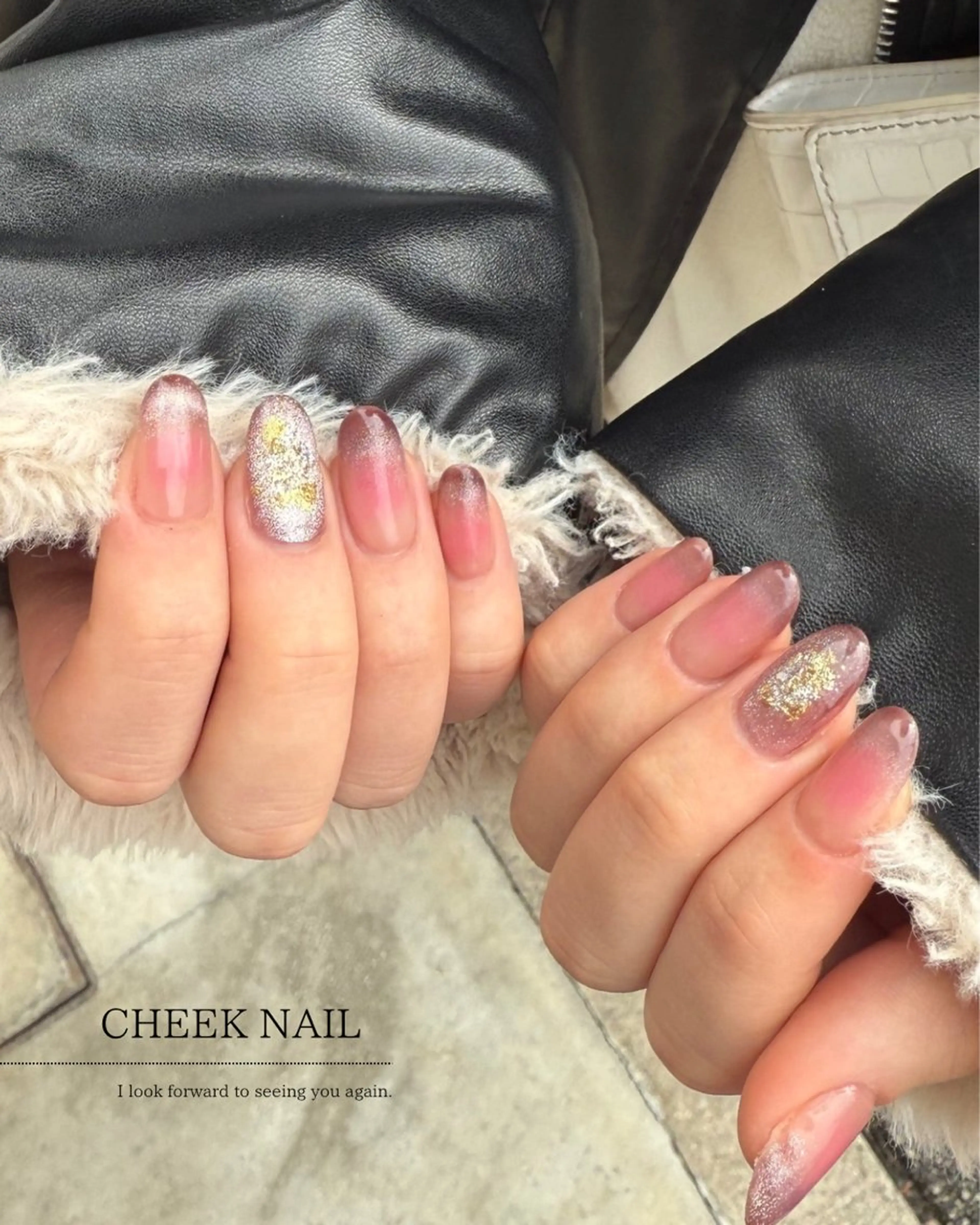 ネイル チークネイル 入学式 ジェルネイル マグネットネイル ニュアンスネイル Seemly 千田町店所属・フラワーパラジェル 🌸シームリーエミのネイルデザイン