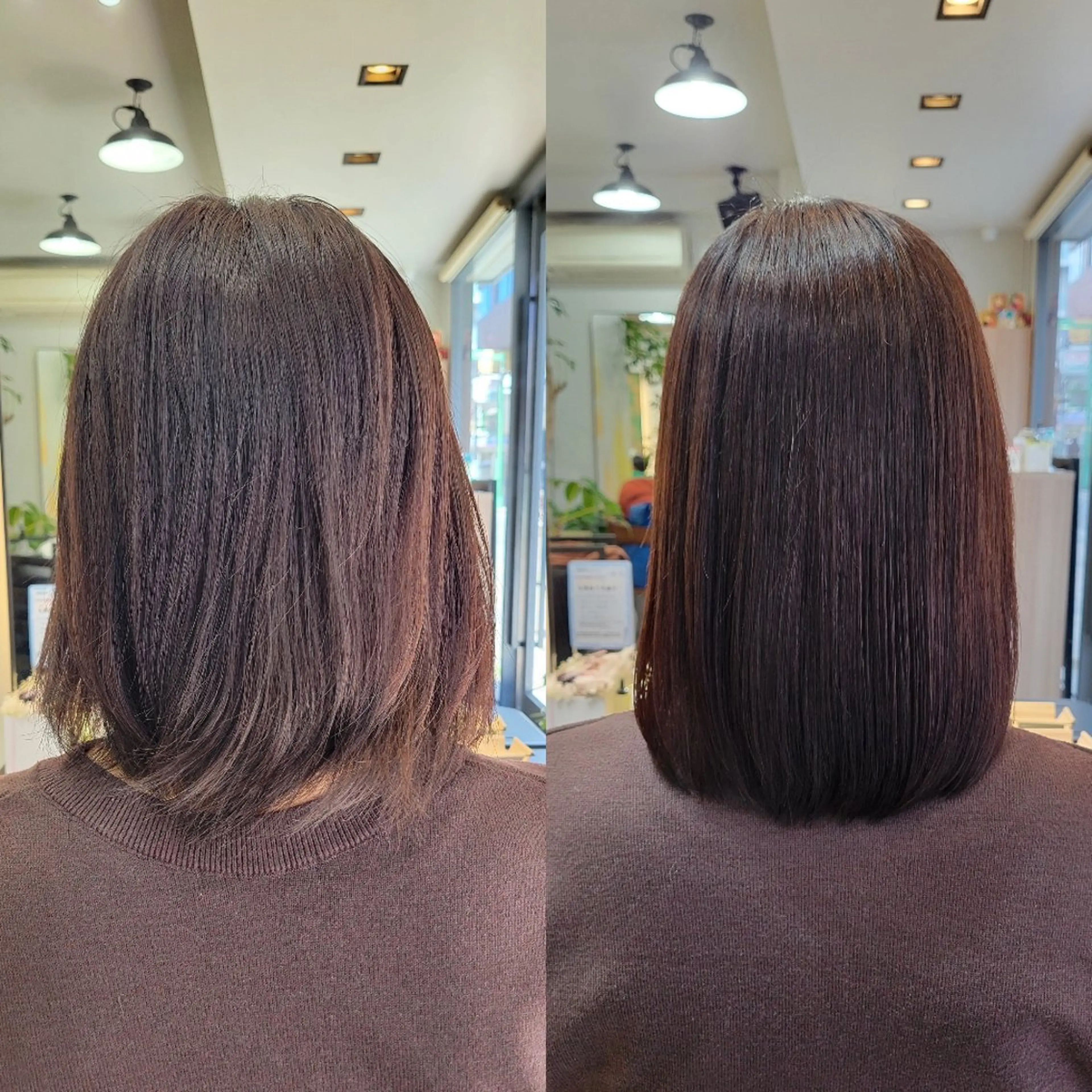 ミディアム 縮毛矯正 Beauty Salon Link所属・野村 果音(カノン)のヘアスタイル