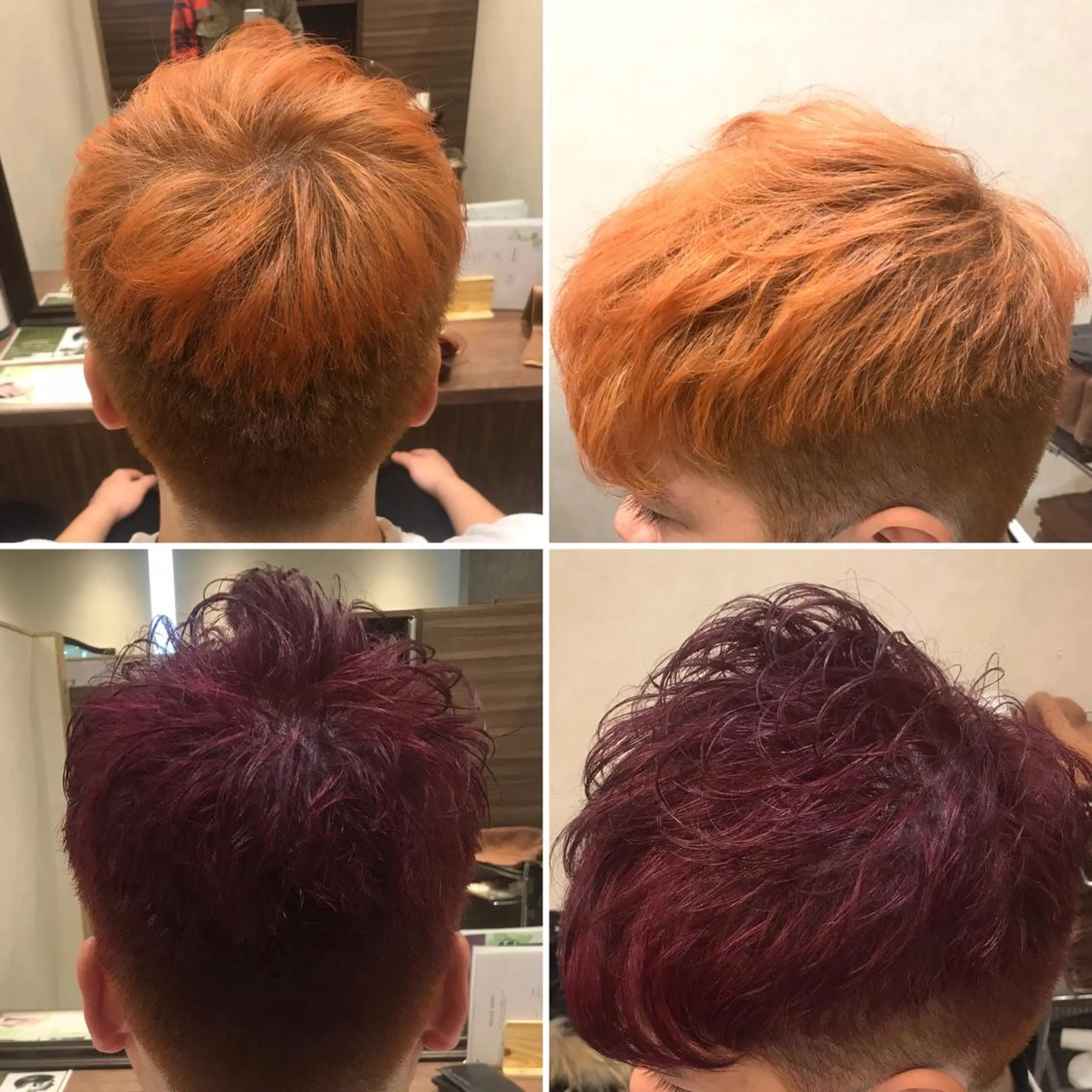 ショート カラー メンズ レッドカラー 中嶋 ナカジマのヘアスタイル