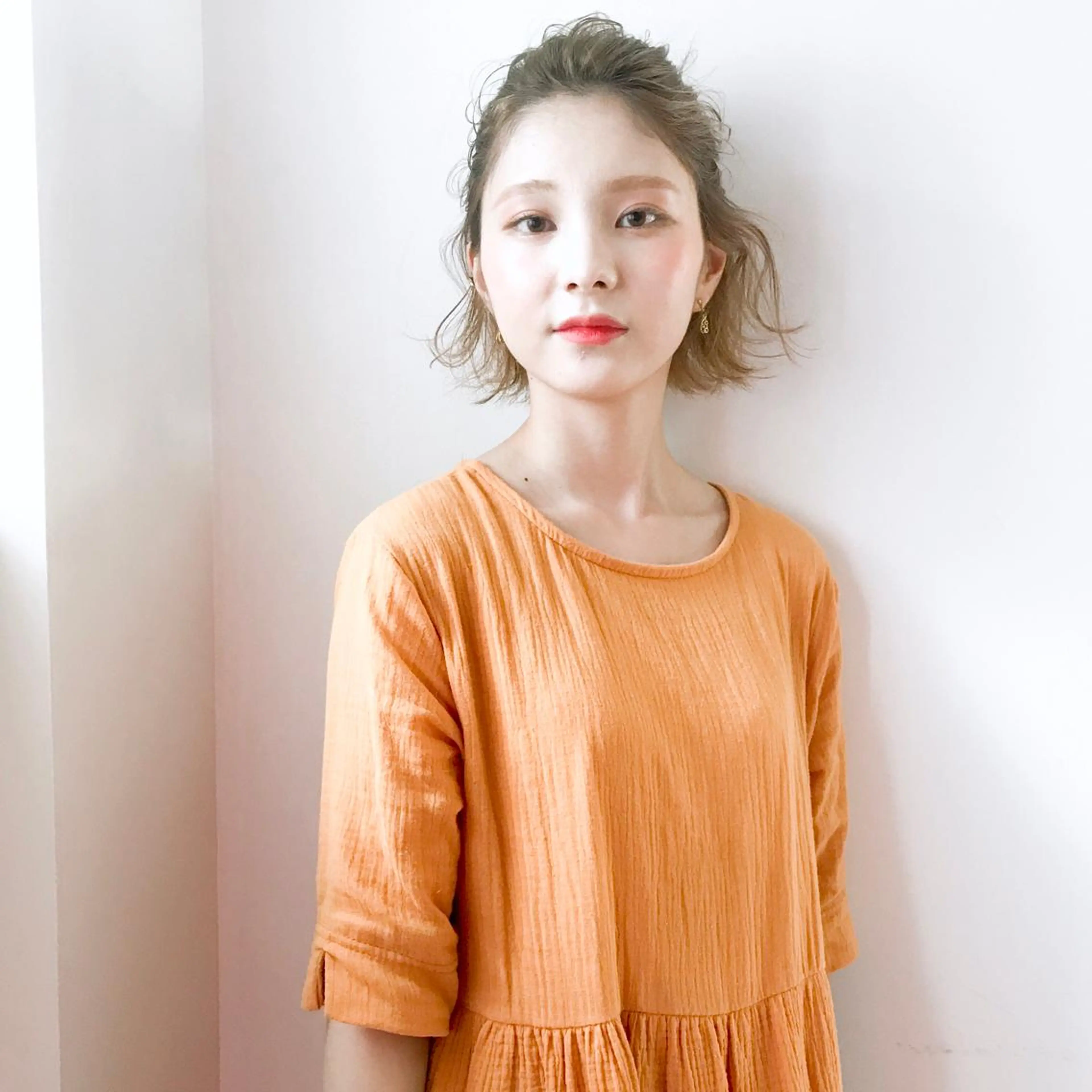 ショート カラー ヘアアレンジ ベージュカラー 透明感カラー ブリーチなしで透明感 艶カラー【Ryo】のヘアスタイル
