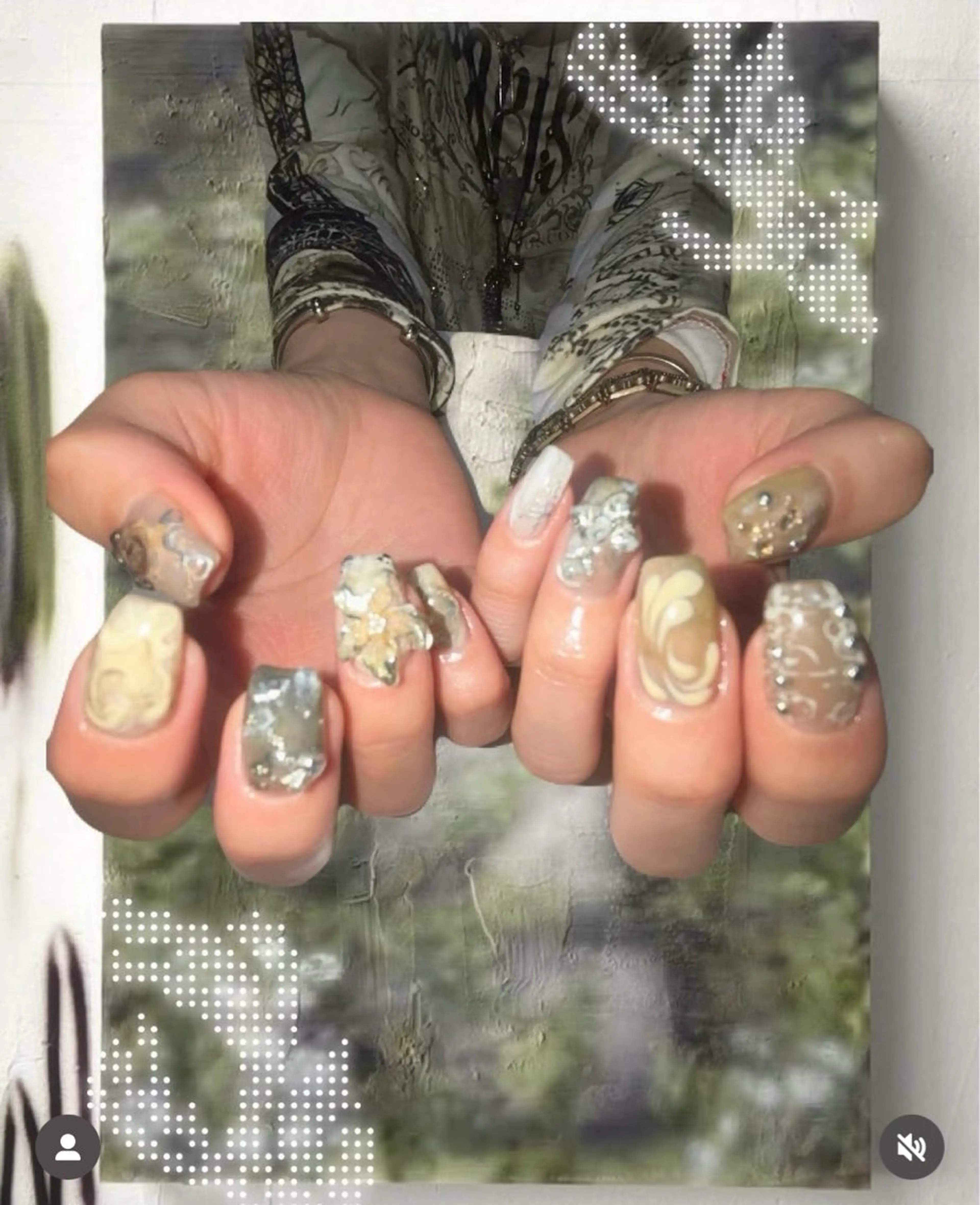 ネイル ハンドネイル フットネイル kana/モード ・グランジ໒꒱のネイルデザイン