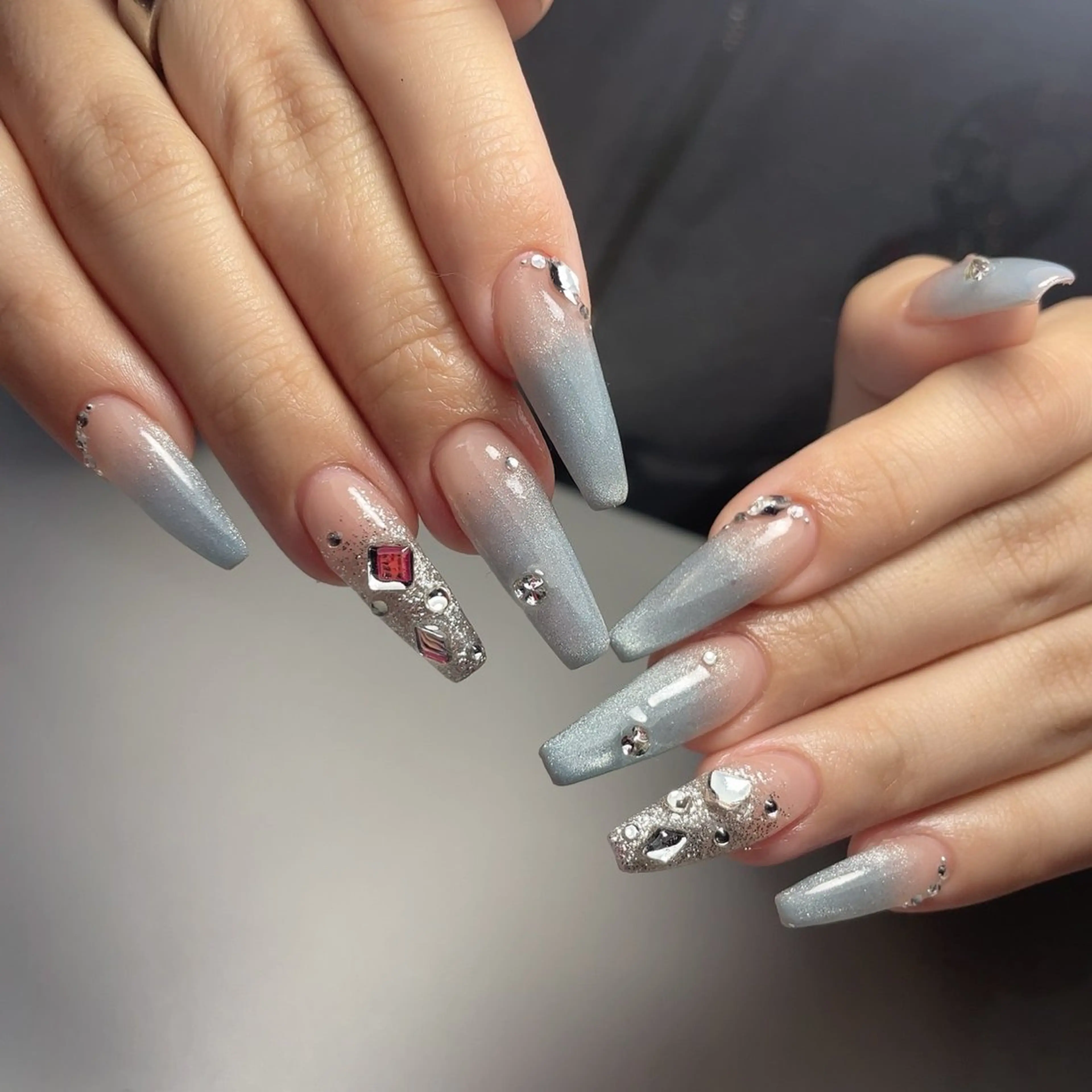 ◆人気◆チップ長さ出し込みハンドジェルネイル💅アート&パーツつけ放題✨の写真