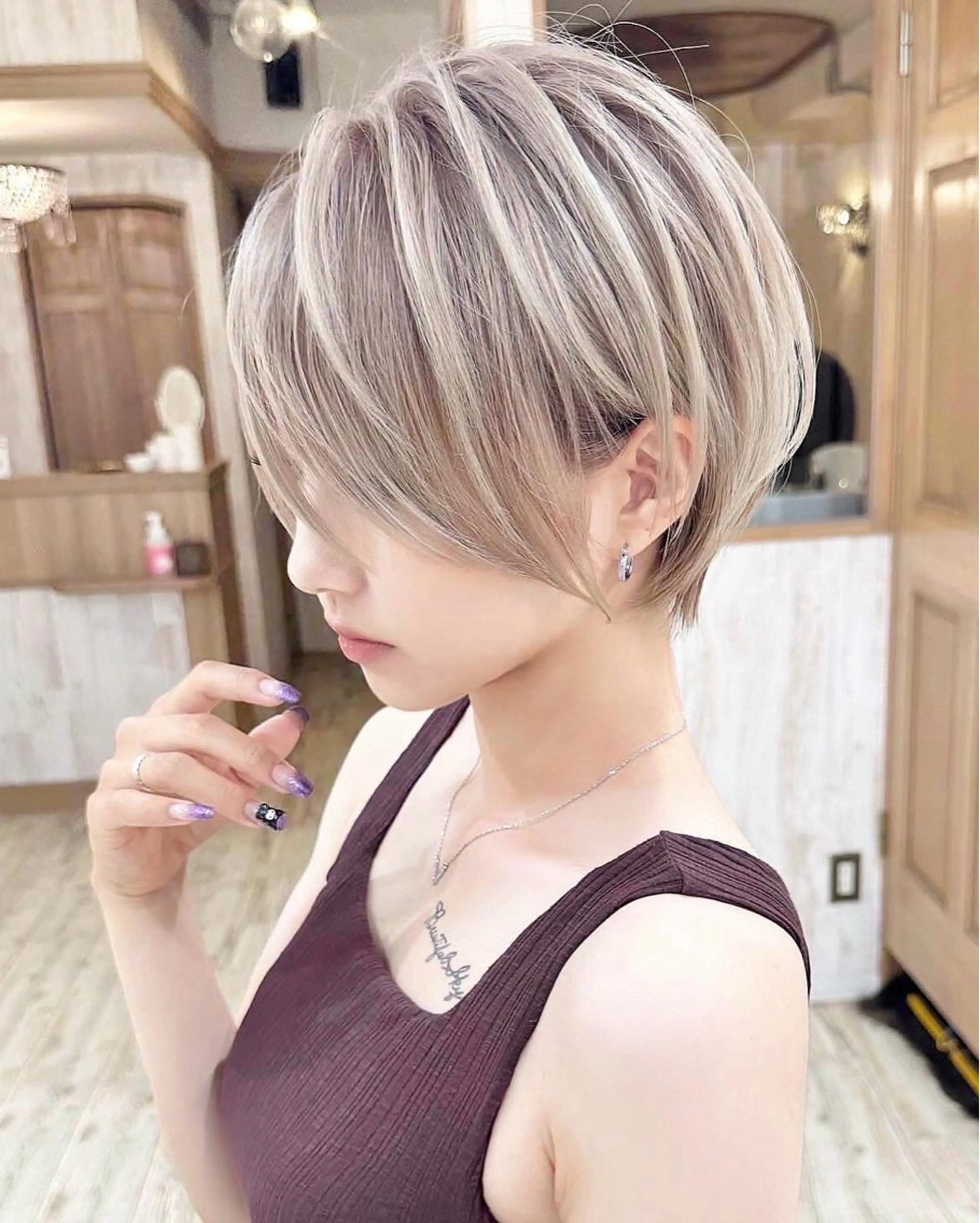 ショート カット おのだ あやなのヘアスタイル