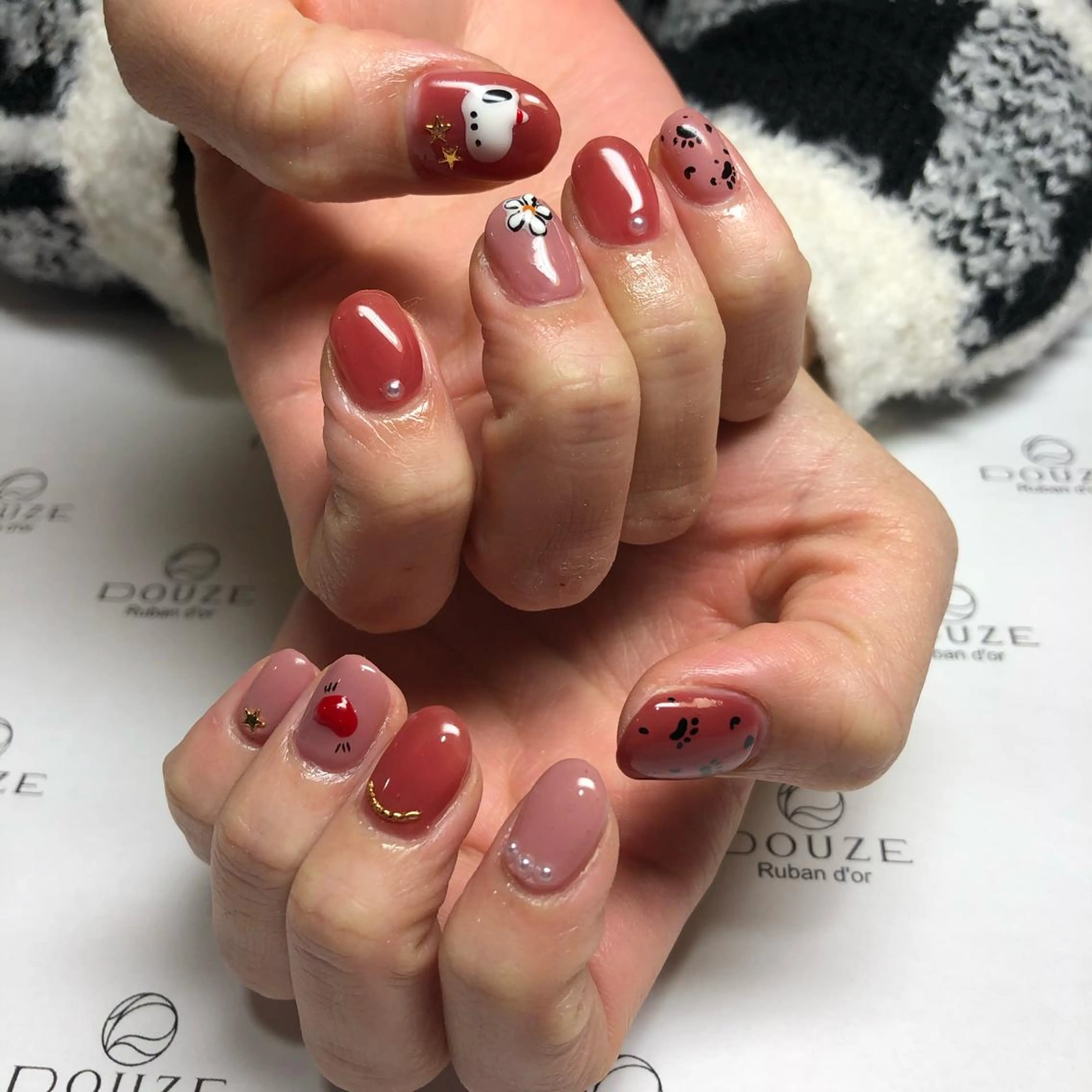 ネイル ハート ぷっくりネイル 吉川 萌のネイルデザイン
