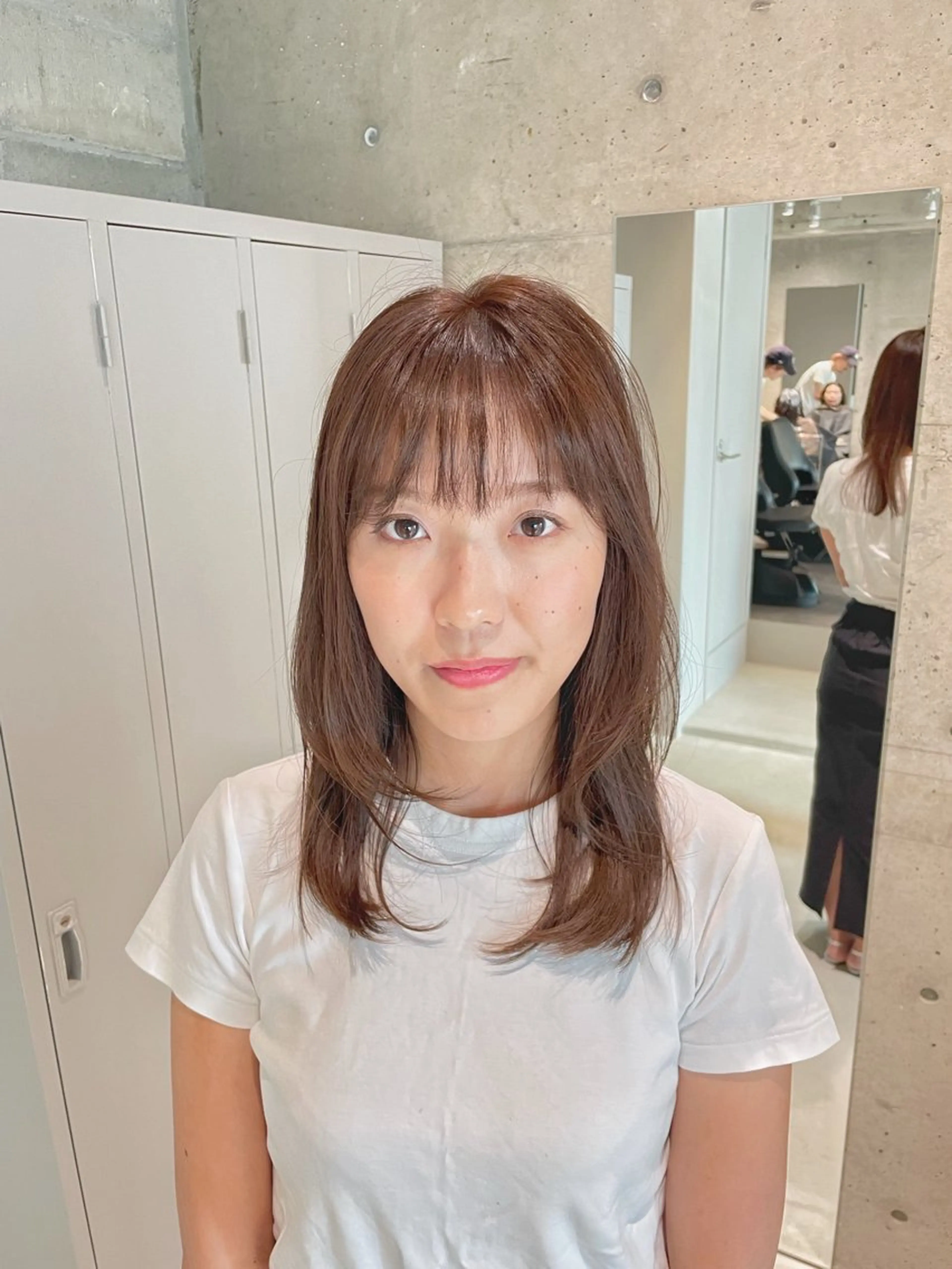 セミロング カラー ブラウンカラー IDEN AND TITY所属・ショートモデル募集 yukakoのヘアスタイル