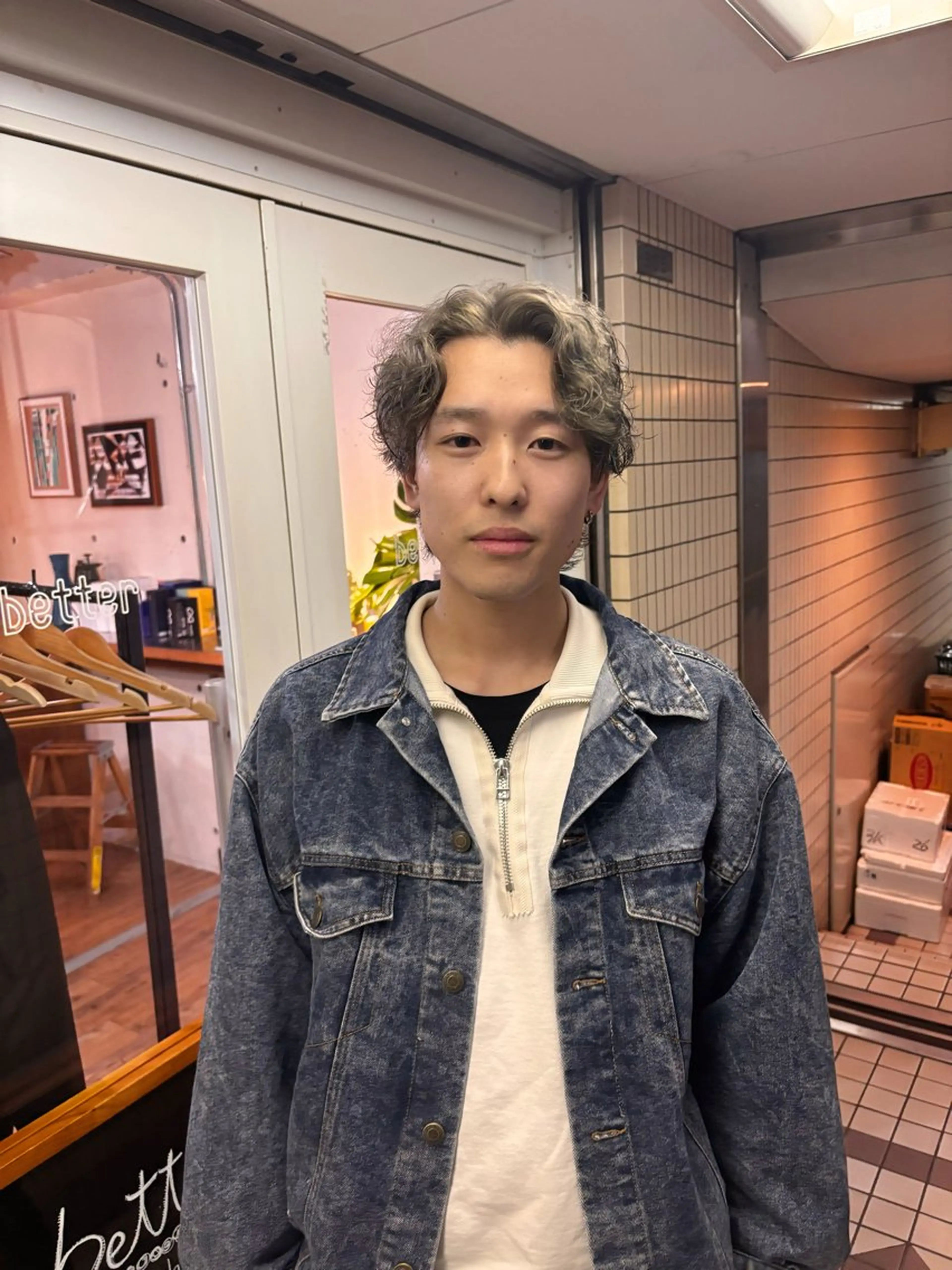 カラー メンズ カット ヘアカラー kaito パーマ募集🌀😵‍のヘアスタイル