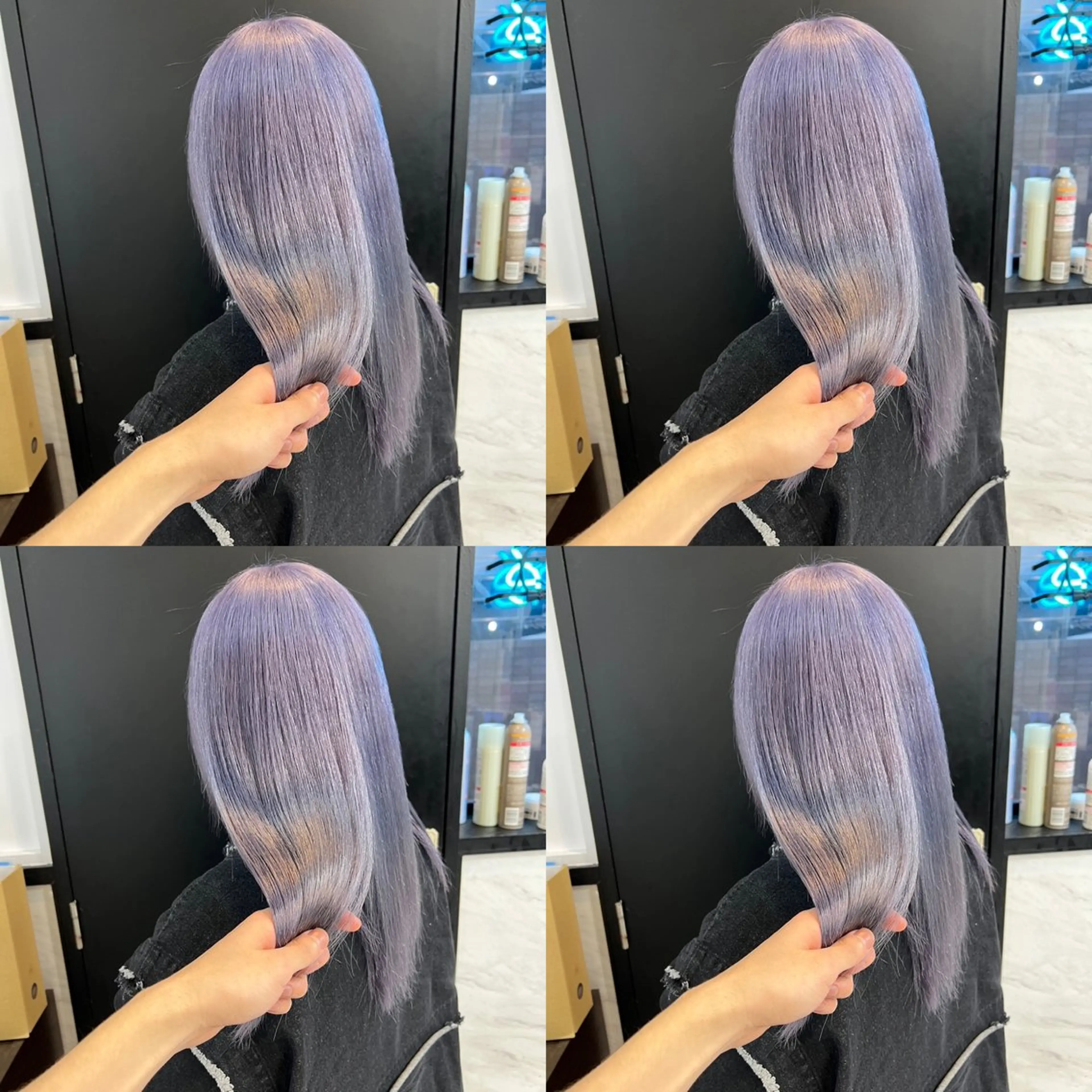 ミディアム カラー ラベンダーカラー カット ヘアカラー トリートメント ✨髪質改善✖︎韓国 レイヤー✨ナカムラのヘアスタイル