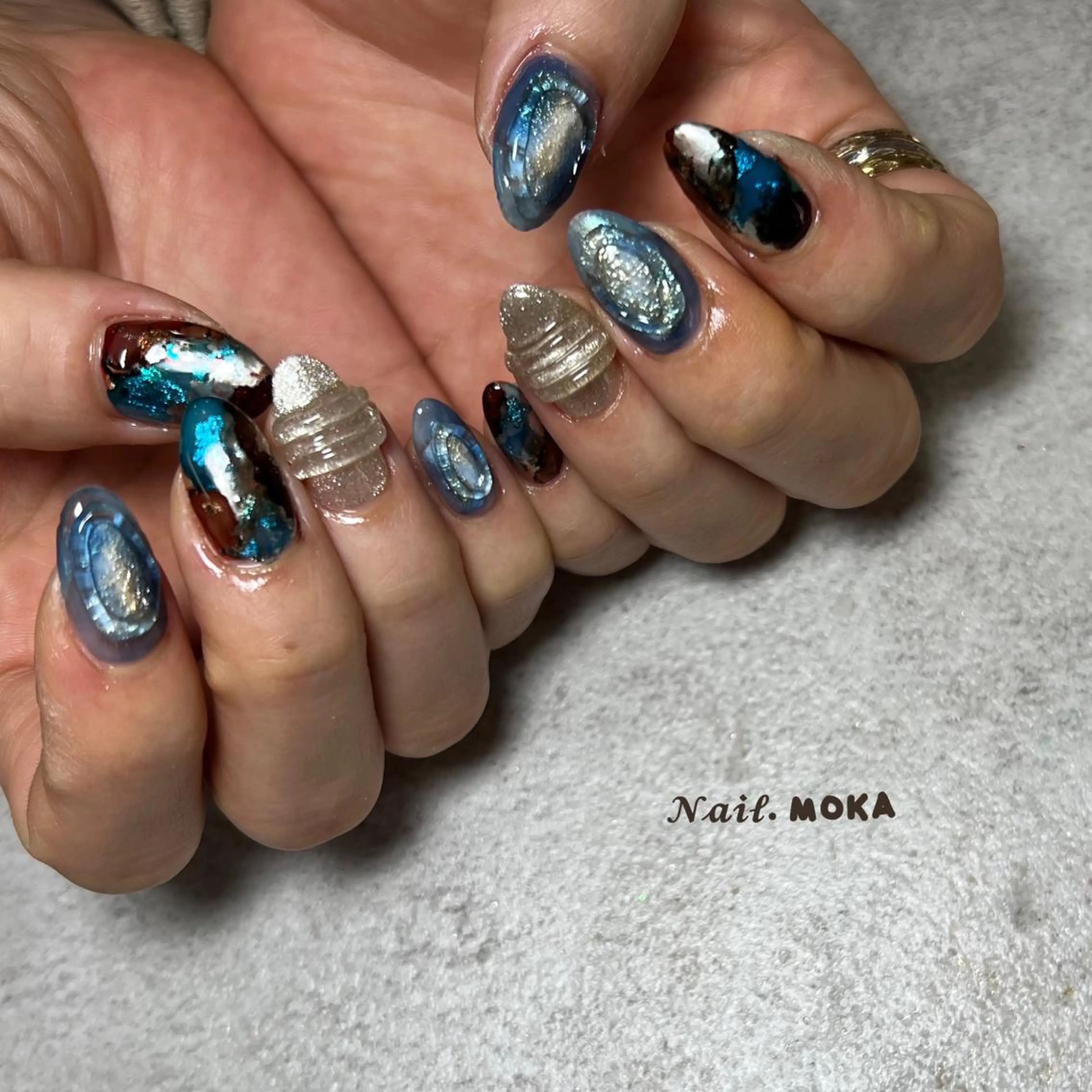 ネイル クリアネイル ハンドネイル nail salon MOKAのネイルデザイン