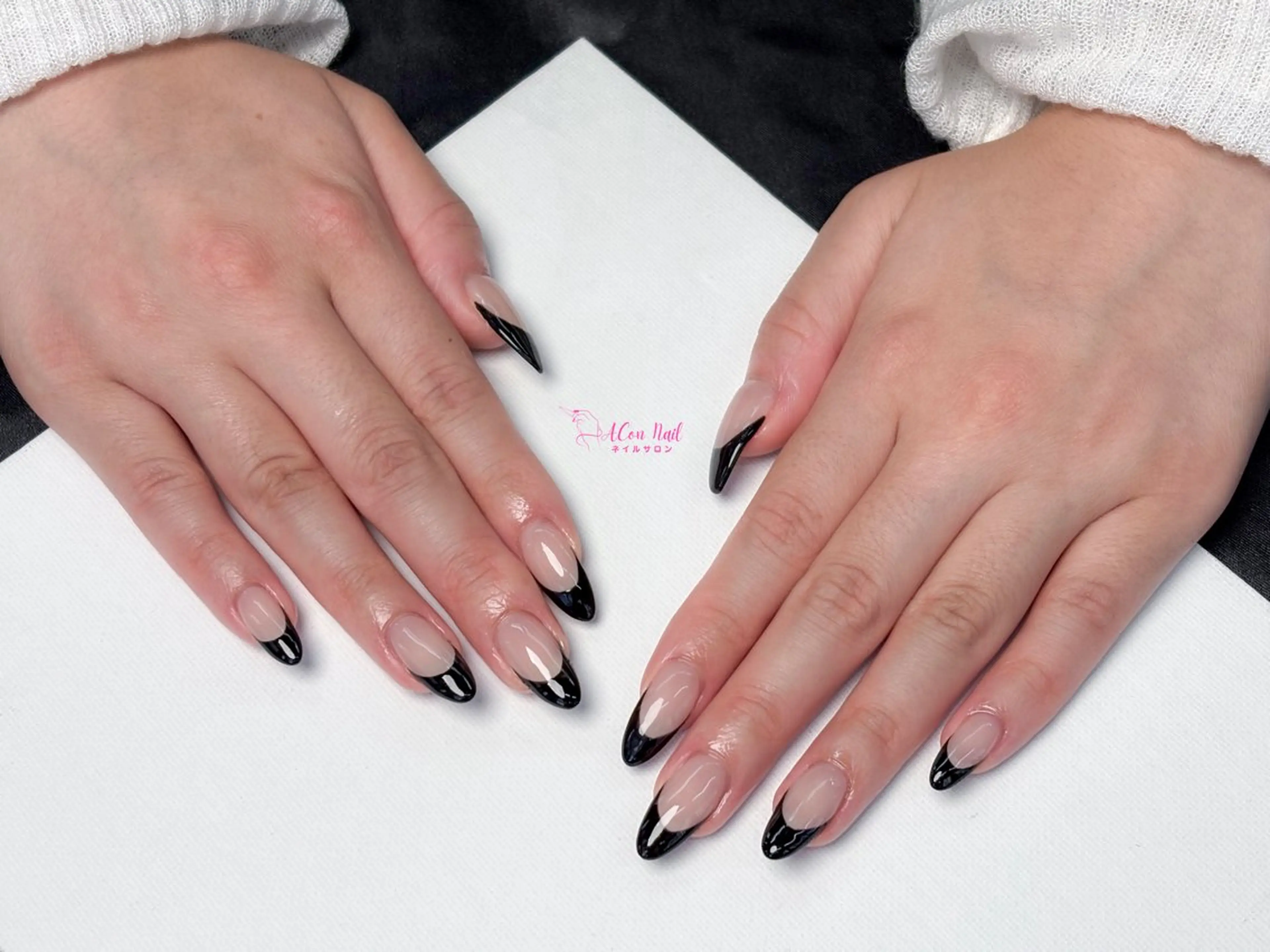 ネイル 桜ネイル 長さ出し フラワーネイル フレンチネイル ジェルネイル ハンドネイル AConNailSalon所属・ACon NailSalonのネイルデザイン