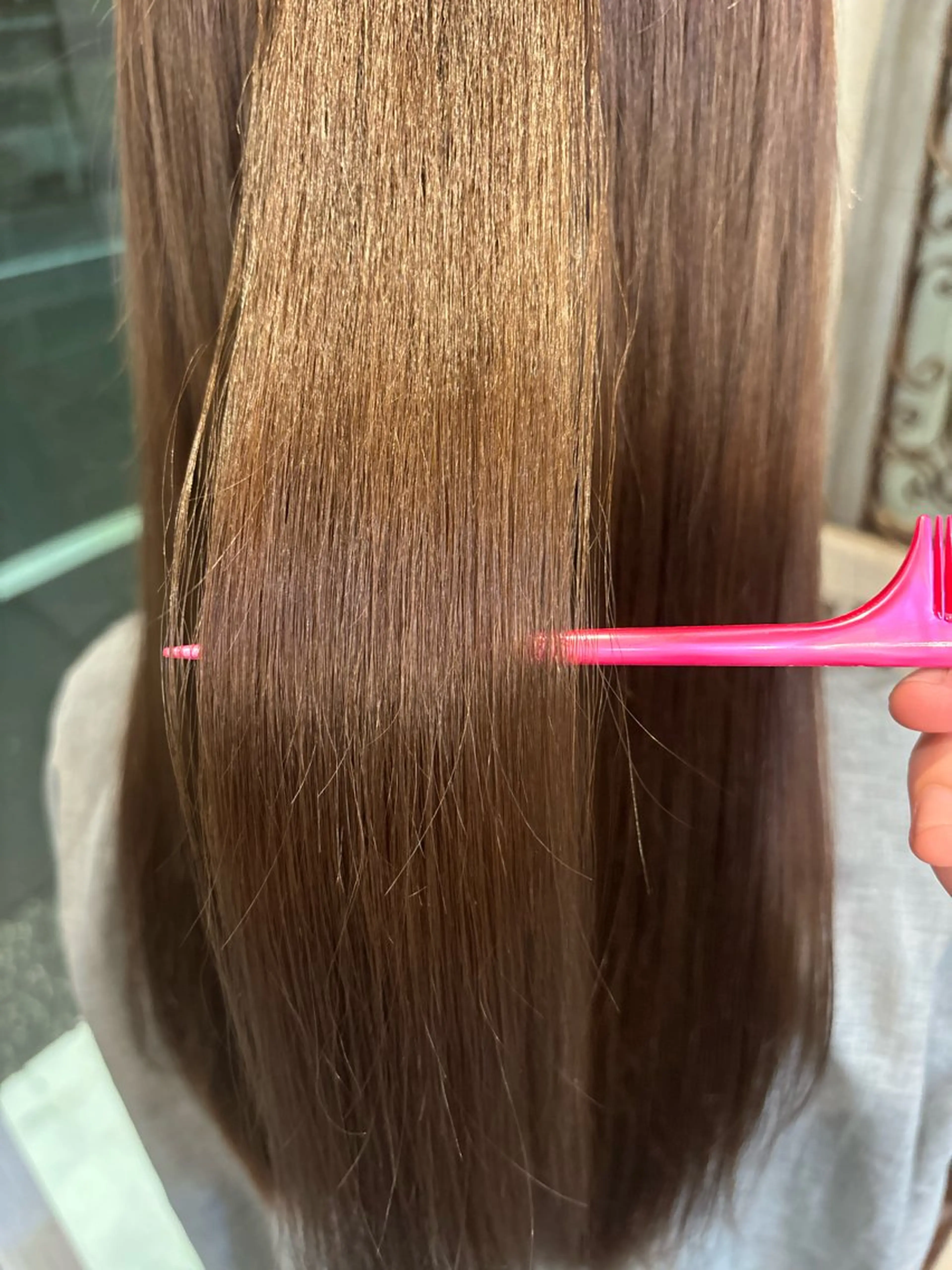 ロング ヘアカラー 山﨑彩乃 🫧 縮毛矯正🪐のヘアスタイル