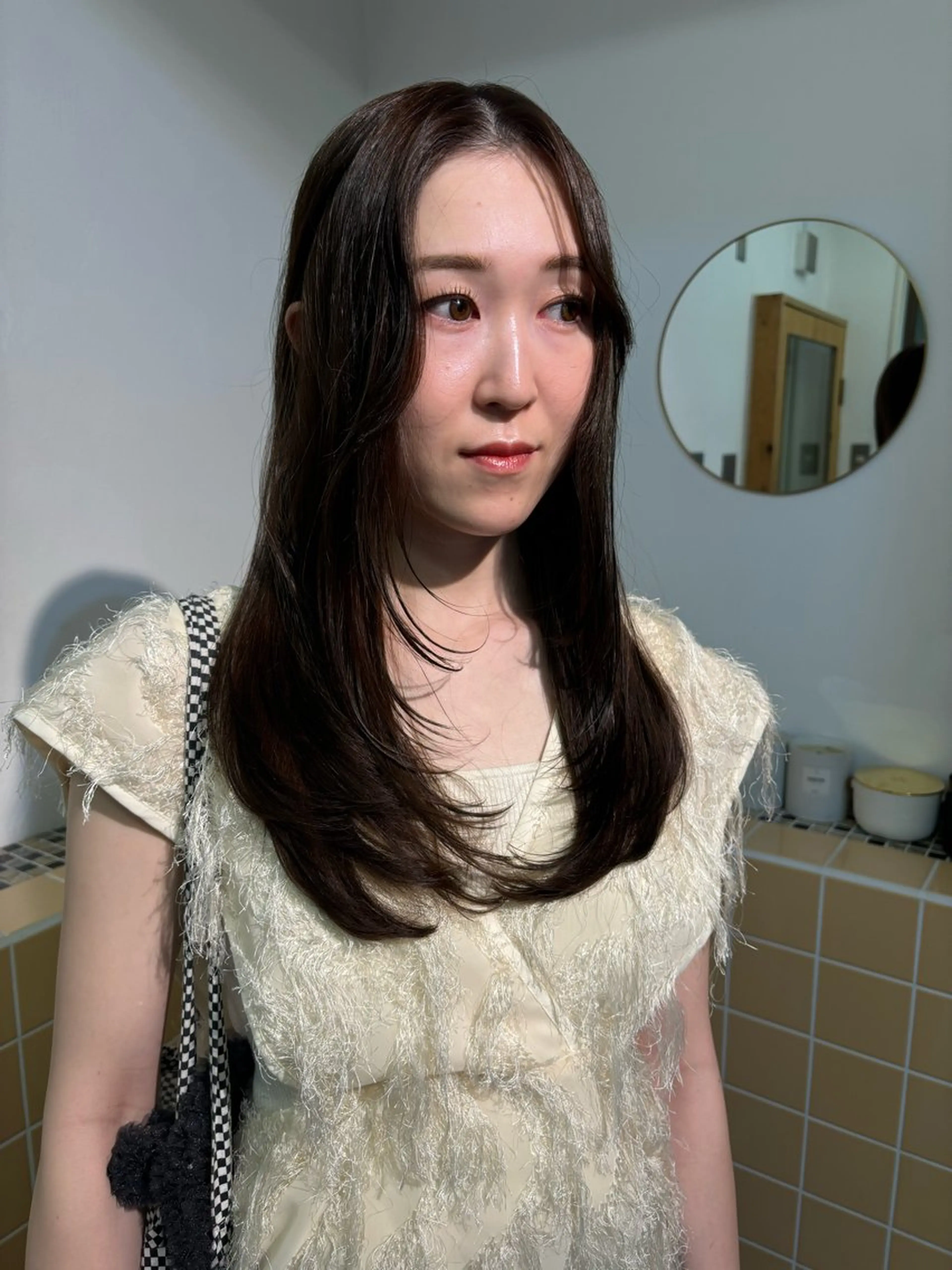 セミロング カラー カット ヘアカラー トリートメント sakura🌸 レイヤー/nelkeのヘアスタイル
