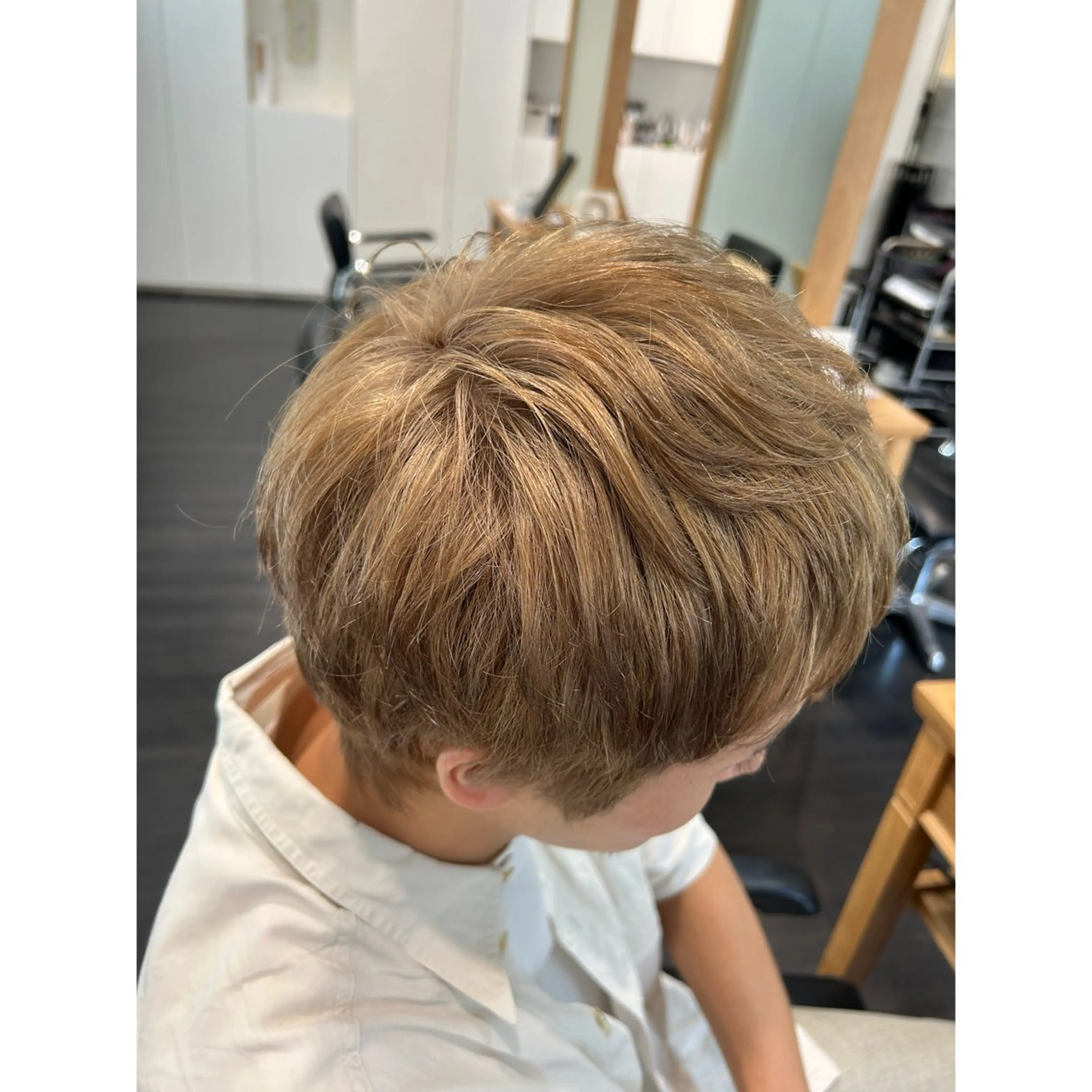 ショート カラー メンズ メンズブリーチ ブリーチ ブロンド ダブルカラー カット ヘアカラー トリートメント Mplus  二子玉川所属・◎鹿嶋◎暖色ｶﾗｰ /ﾒﾝｽﾞﾊﾟｰﾏのヘアスタイル
