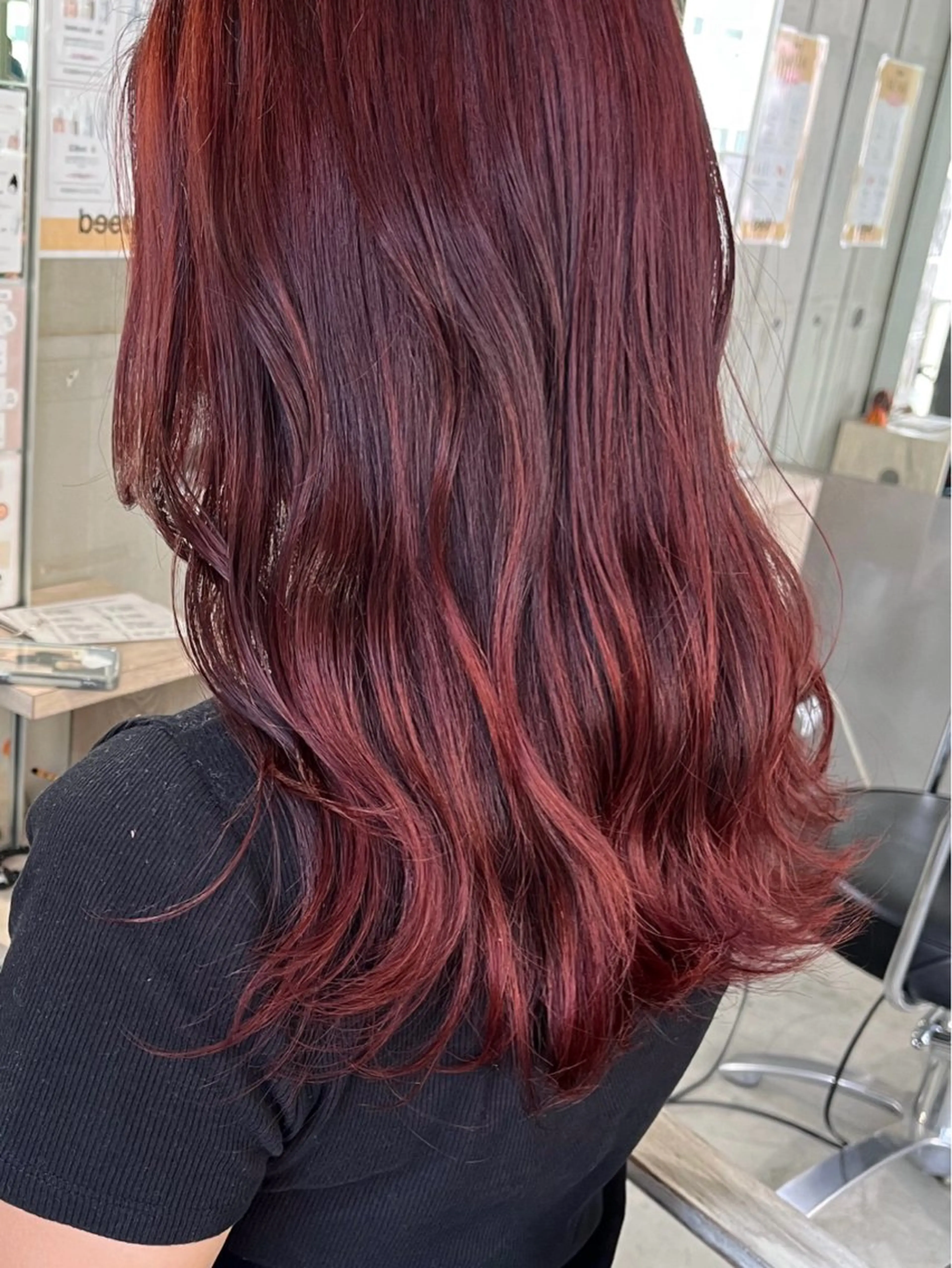 セミロング カラー ブリーチ グラデーションカラー ヘアカラー トリートメント 暖色/まろベージュ/ シカタユウカのヘアスタイル