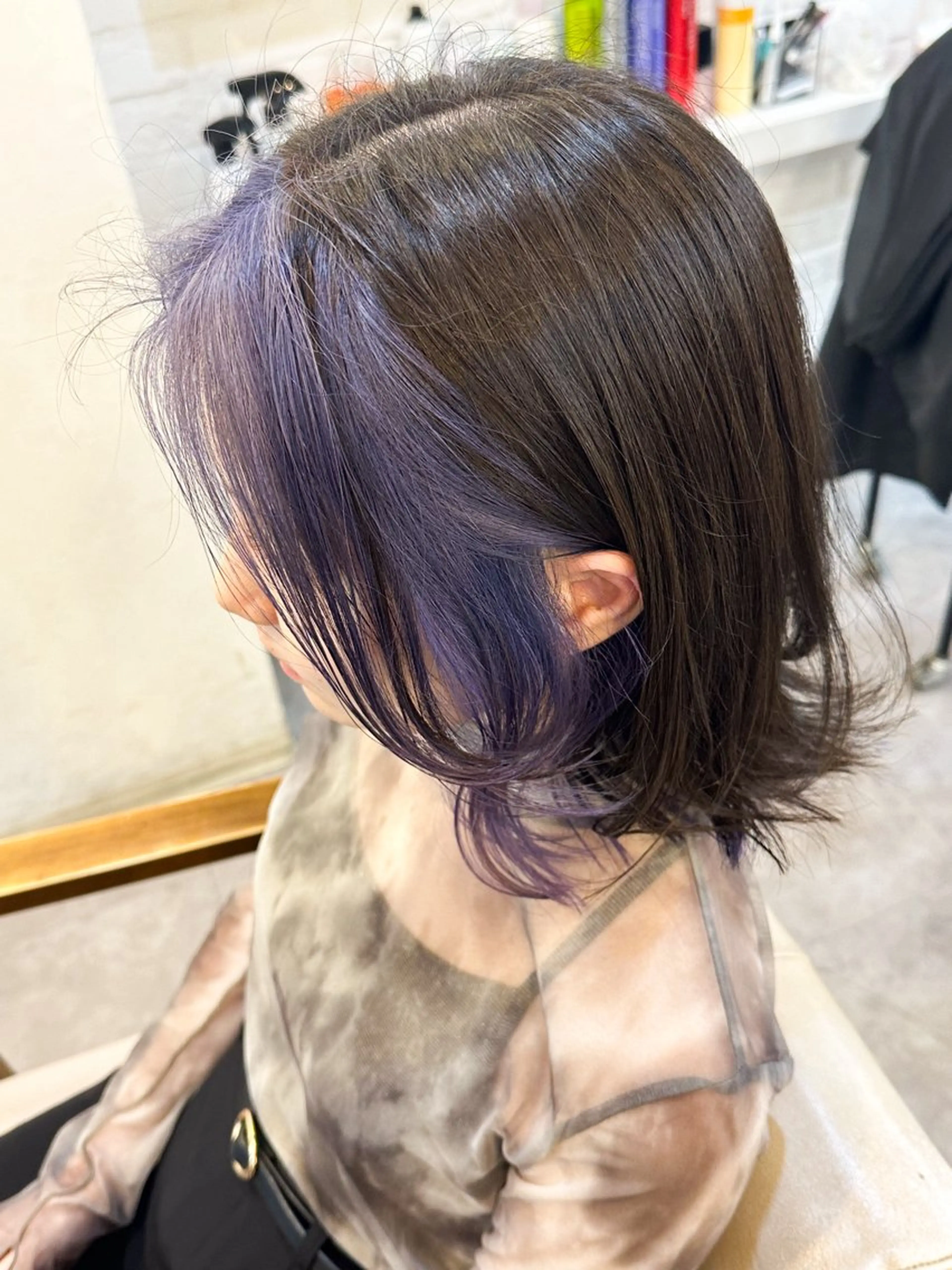 ミディアム カラー ヘアカラー 🩵透明感/高発色 /難波/北原佑記🌸のヘアスタイル