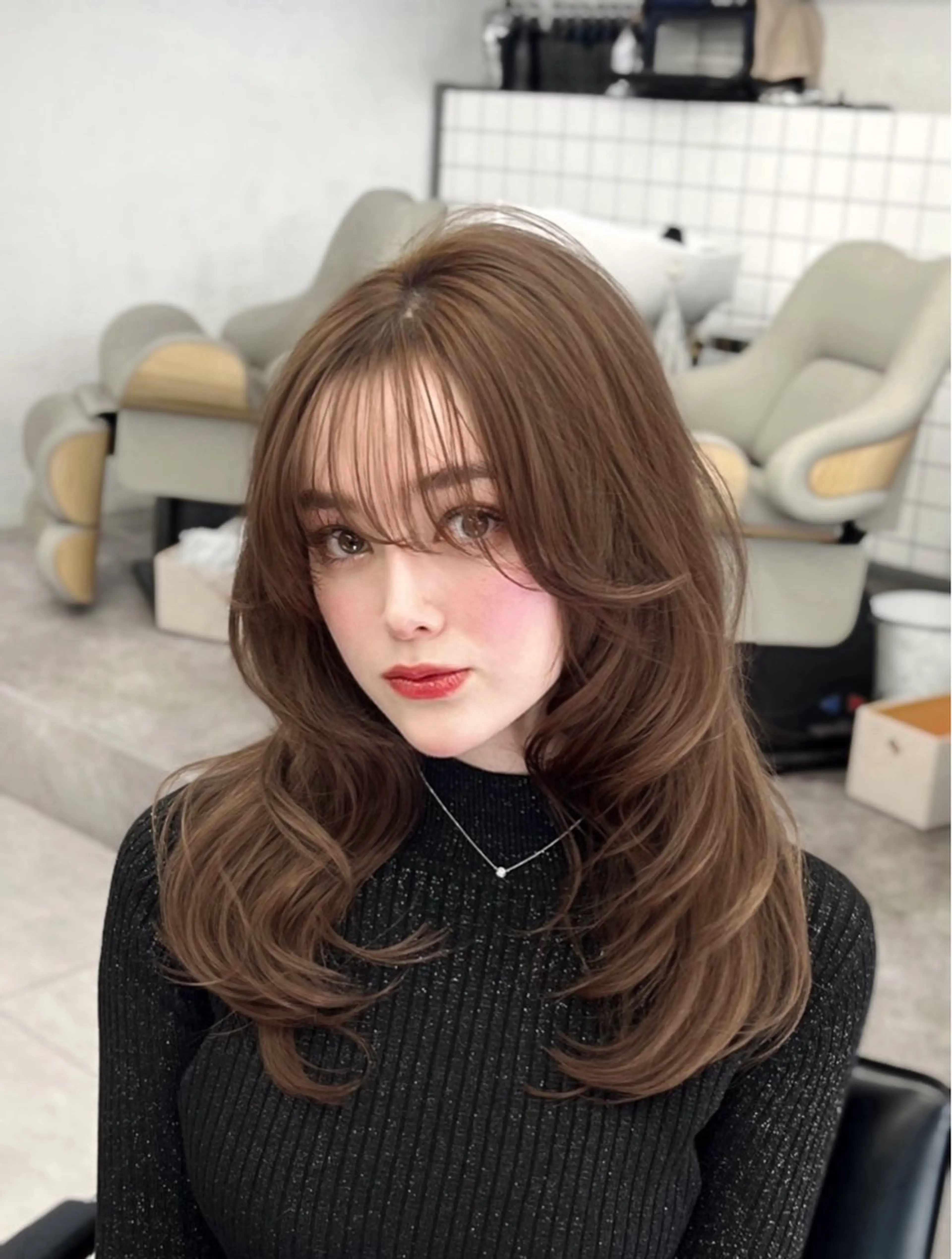 セミロング カラー パーマ ヘアアレンジ ブリーチ ケアブリーチ ダブルカラー ボブ 髪質改善 カット 韓国ヘア×顔まわり 🇰🇷和知拓郎のヘアスタイル