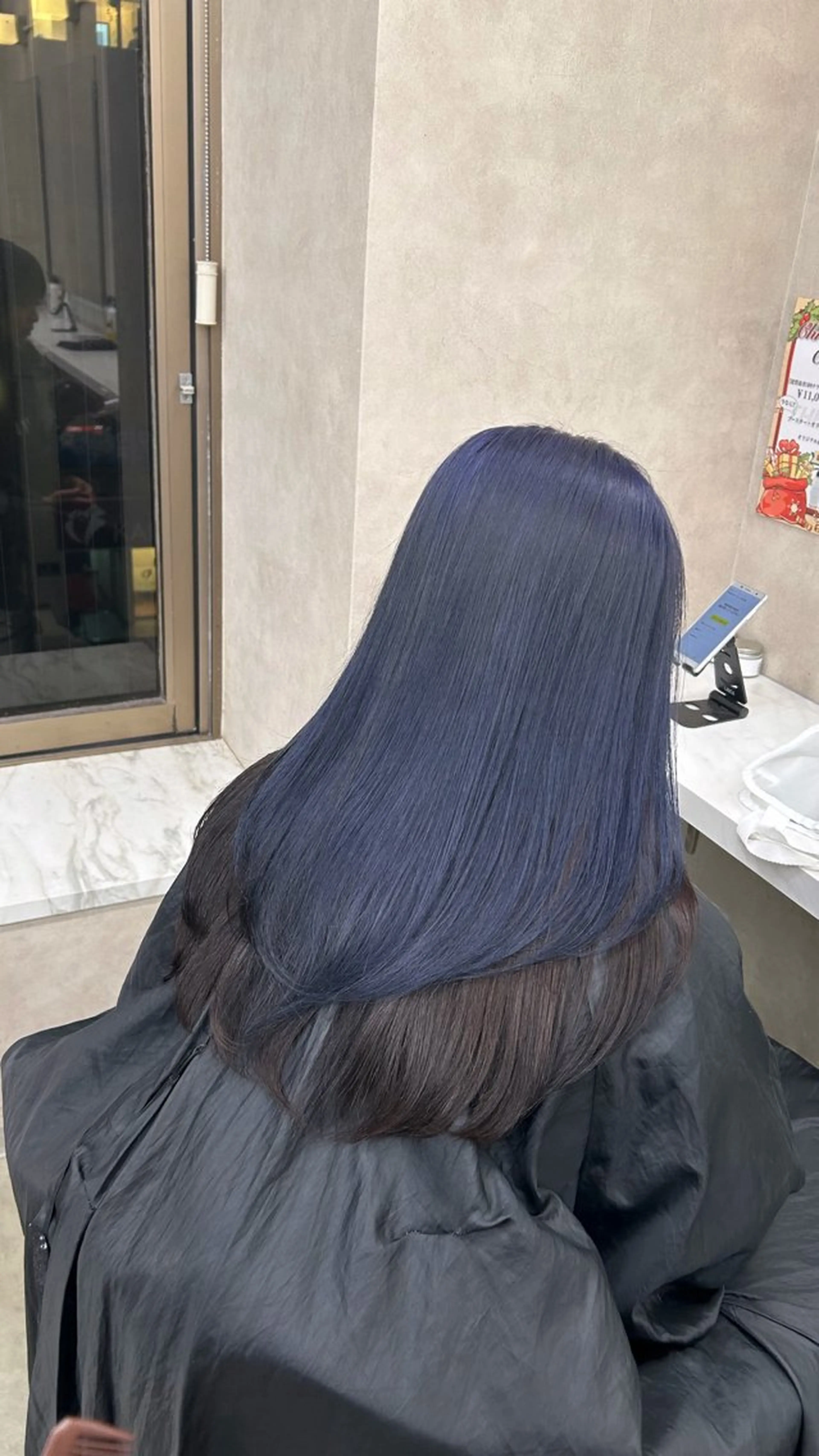 セミロング カラー ブルーカラー ヘアカラー トリートメント ヘッドスパ ヘアセット 💗うる艶モテ髪 💗髪質改善✨🫧のヘアスタイル
