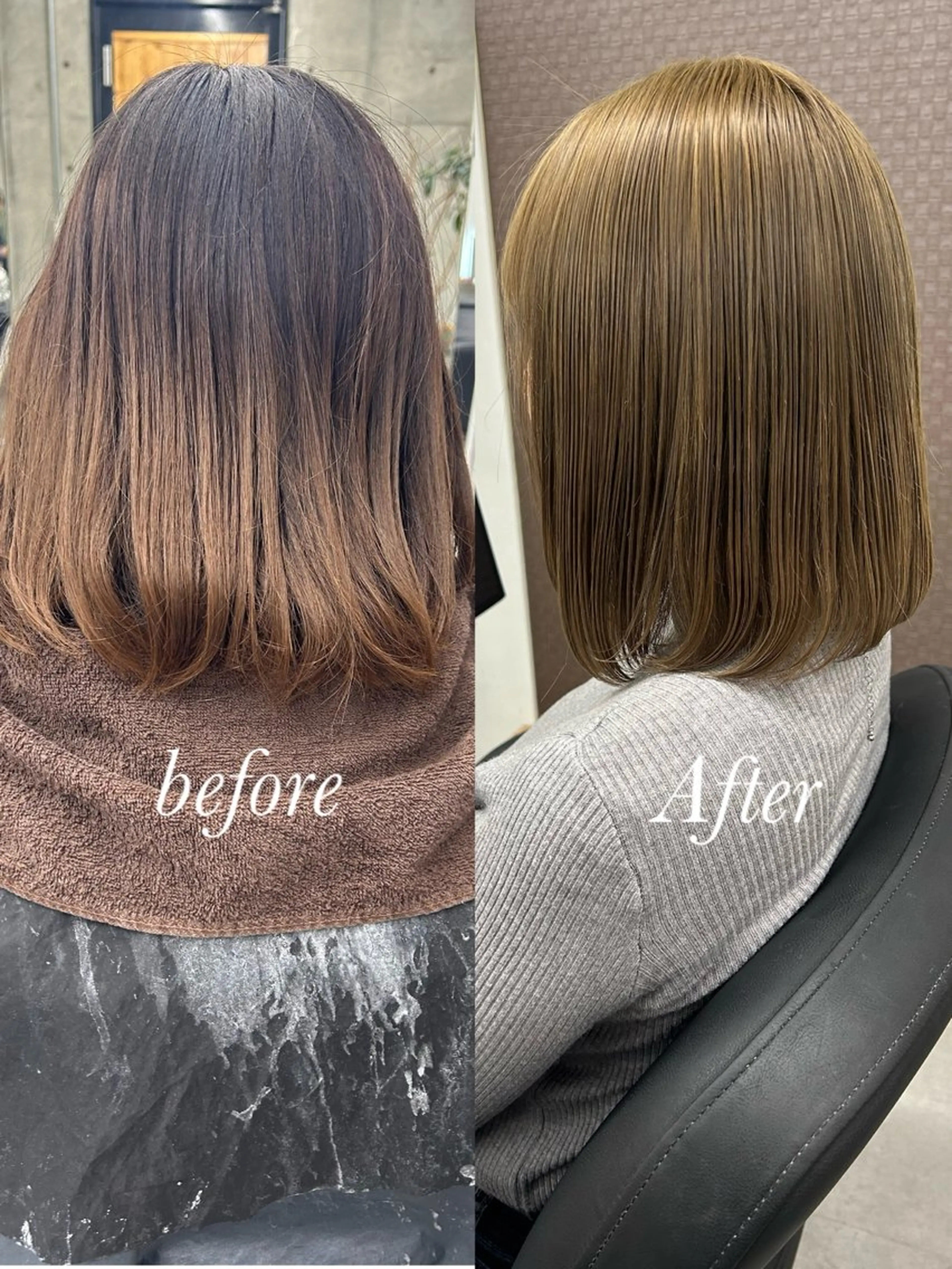 ミディアム カラー ヘアカラー トリートメント ✨ブリーチ特化✨ 💚Acchon💚のヘアスタイル