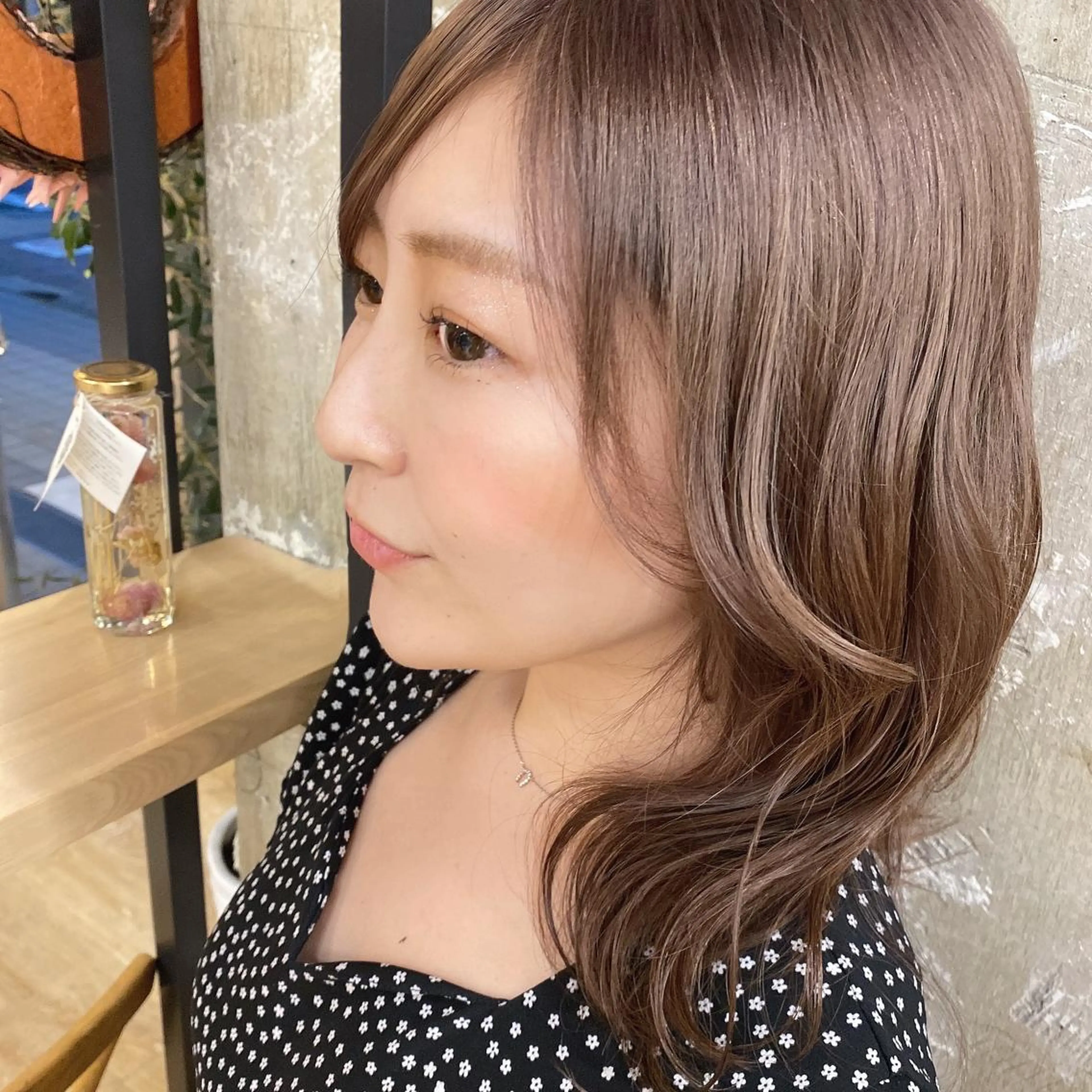 セミロング ヘアカラー トリートメント ヘアセット sweep天神☁️ ルカ┊透明感カラーのヘアスタイル