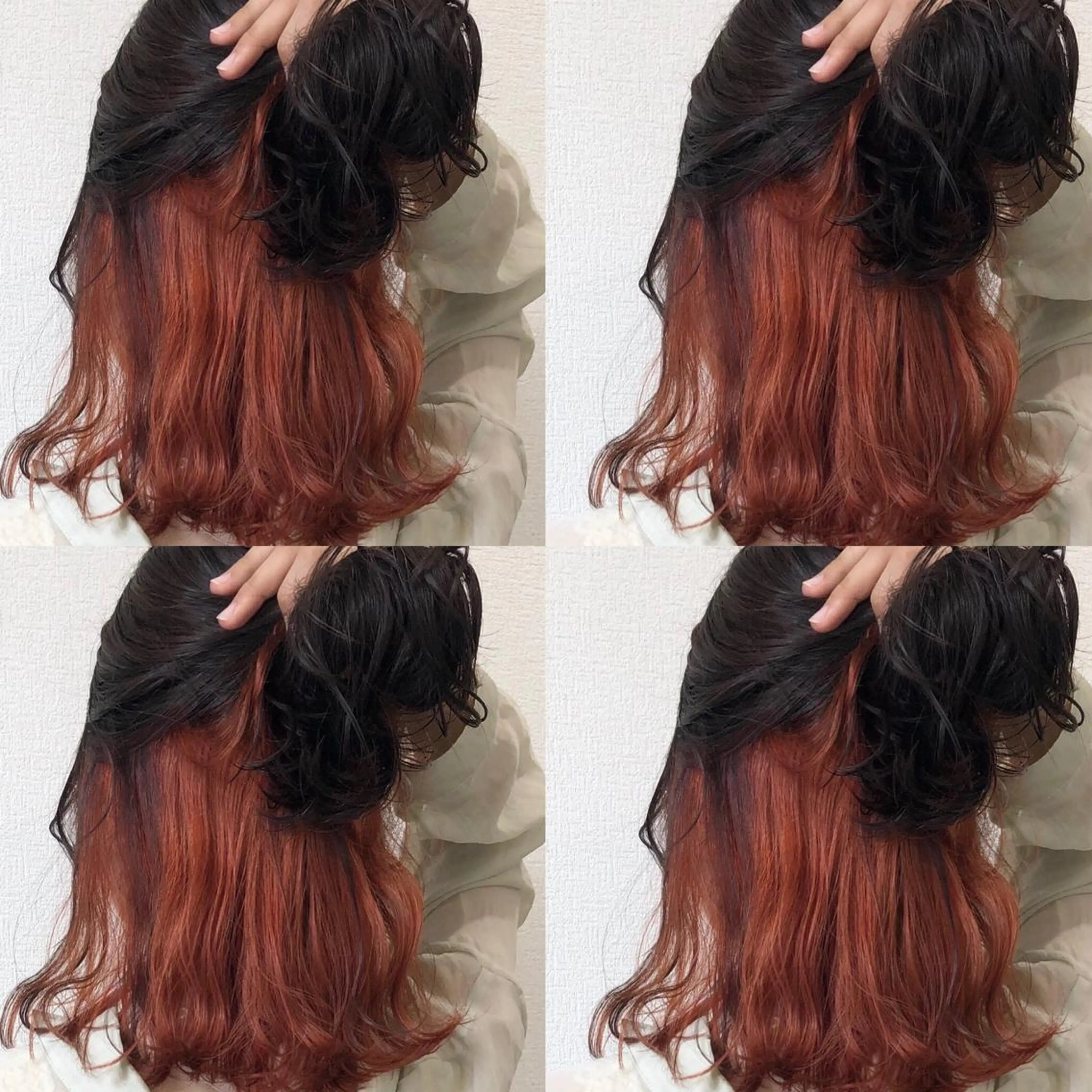 ミディアム カラー ヘアカラー Hanna by W_SALONのヘアスタイル