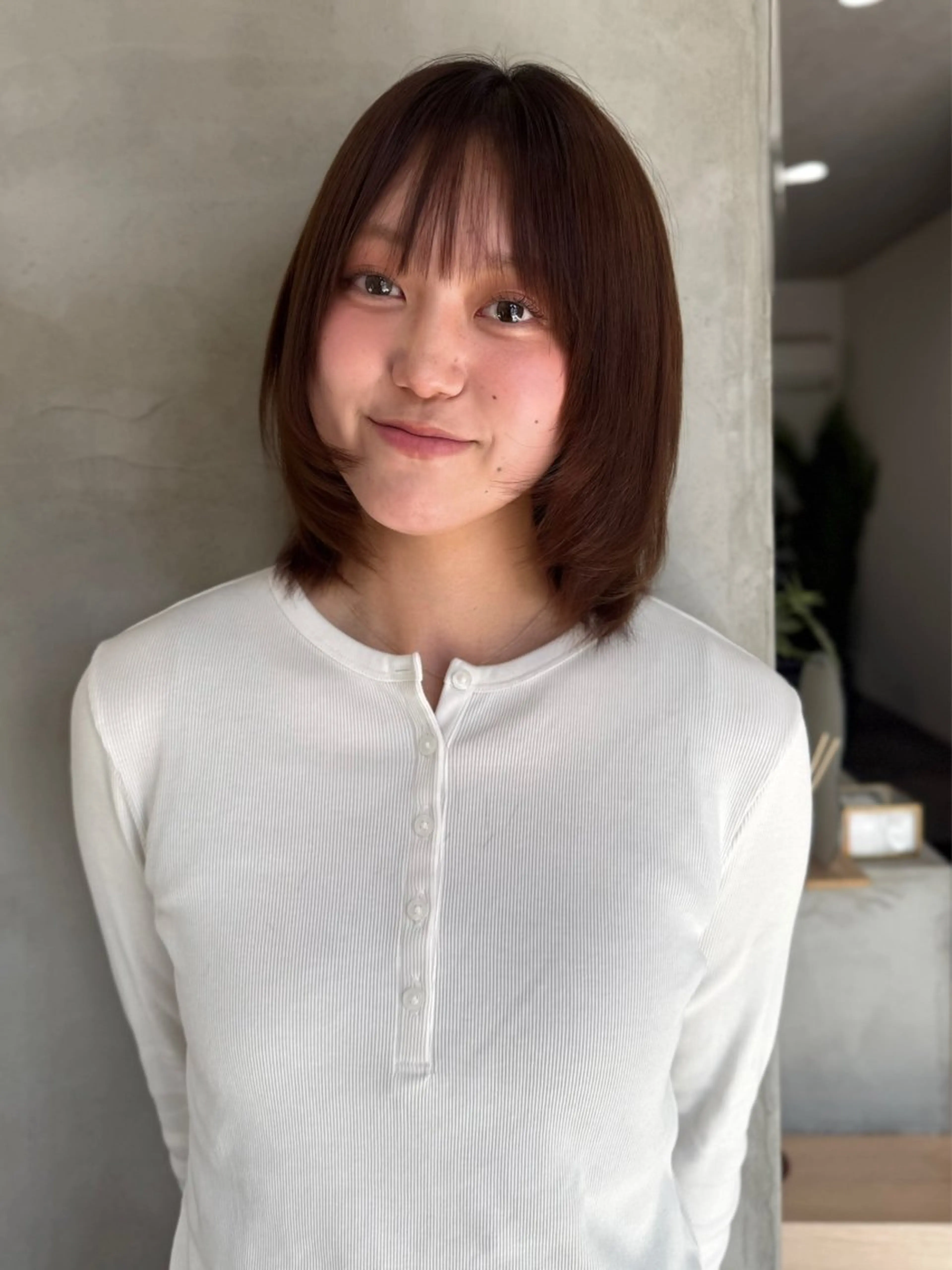 ミディアム ボブレイヤー ボブ くびれヘア レイヤーカット ウルフカット カット 88 hair design所属・🫧ハルカ🫧 韓国レイヤーのヘアスタイル