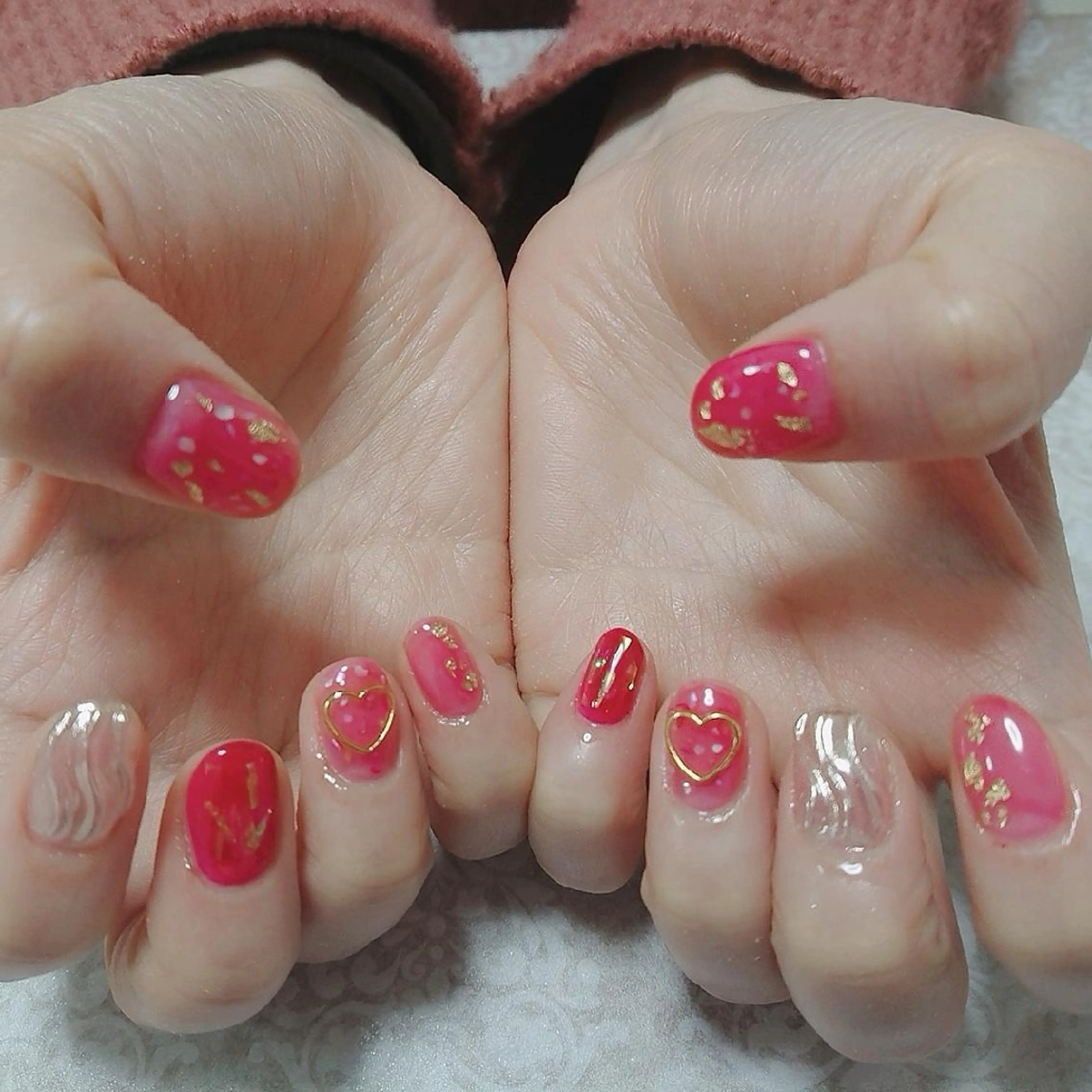 ネイル 赤色 JEWEL nailのネイルデザイン