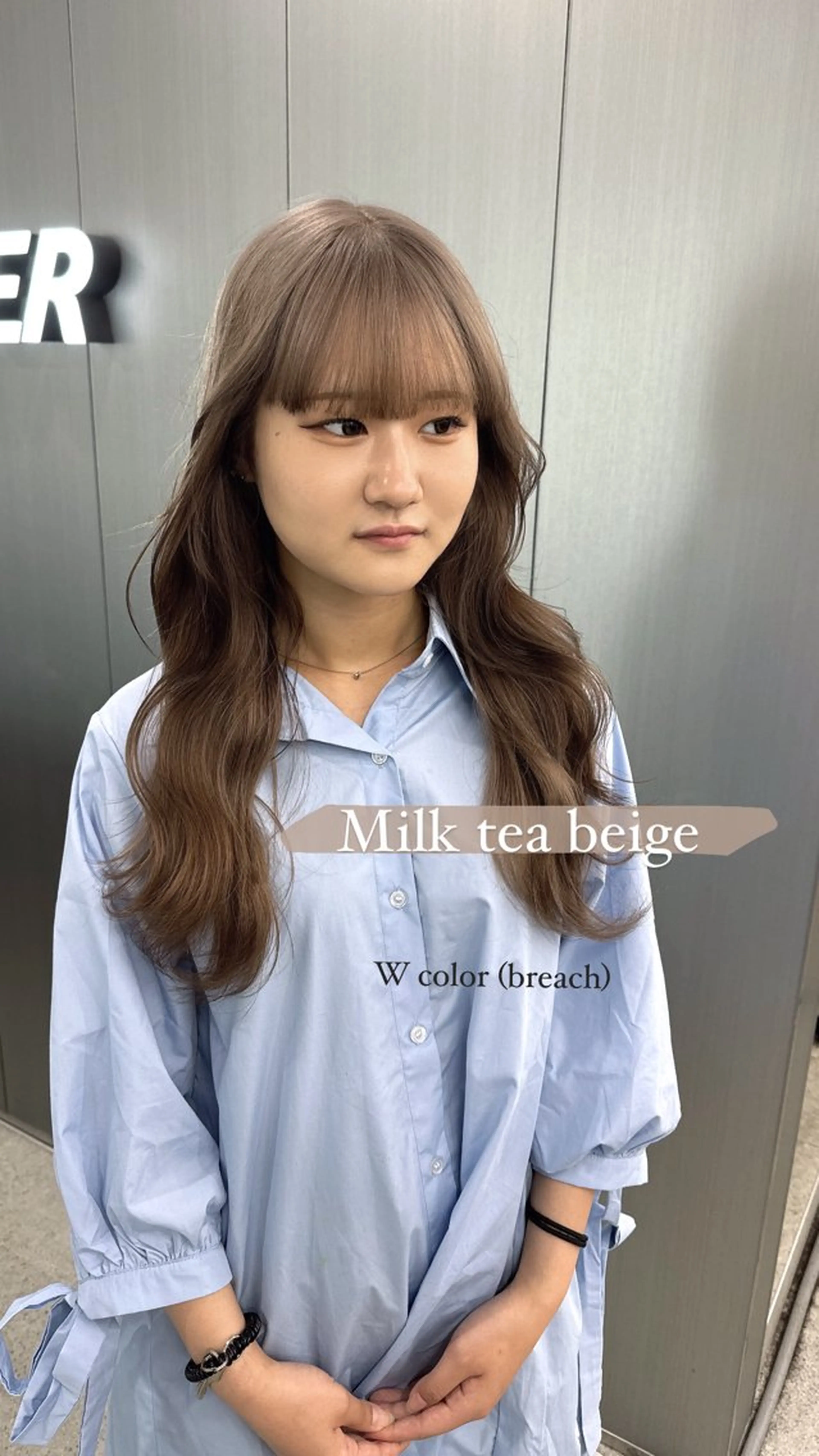 ロング カラー ヘアカラー 暗髪🩶ラベンダー/ ブルー/ユウナ🤍のヘアスタイル