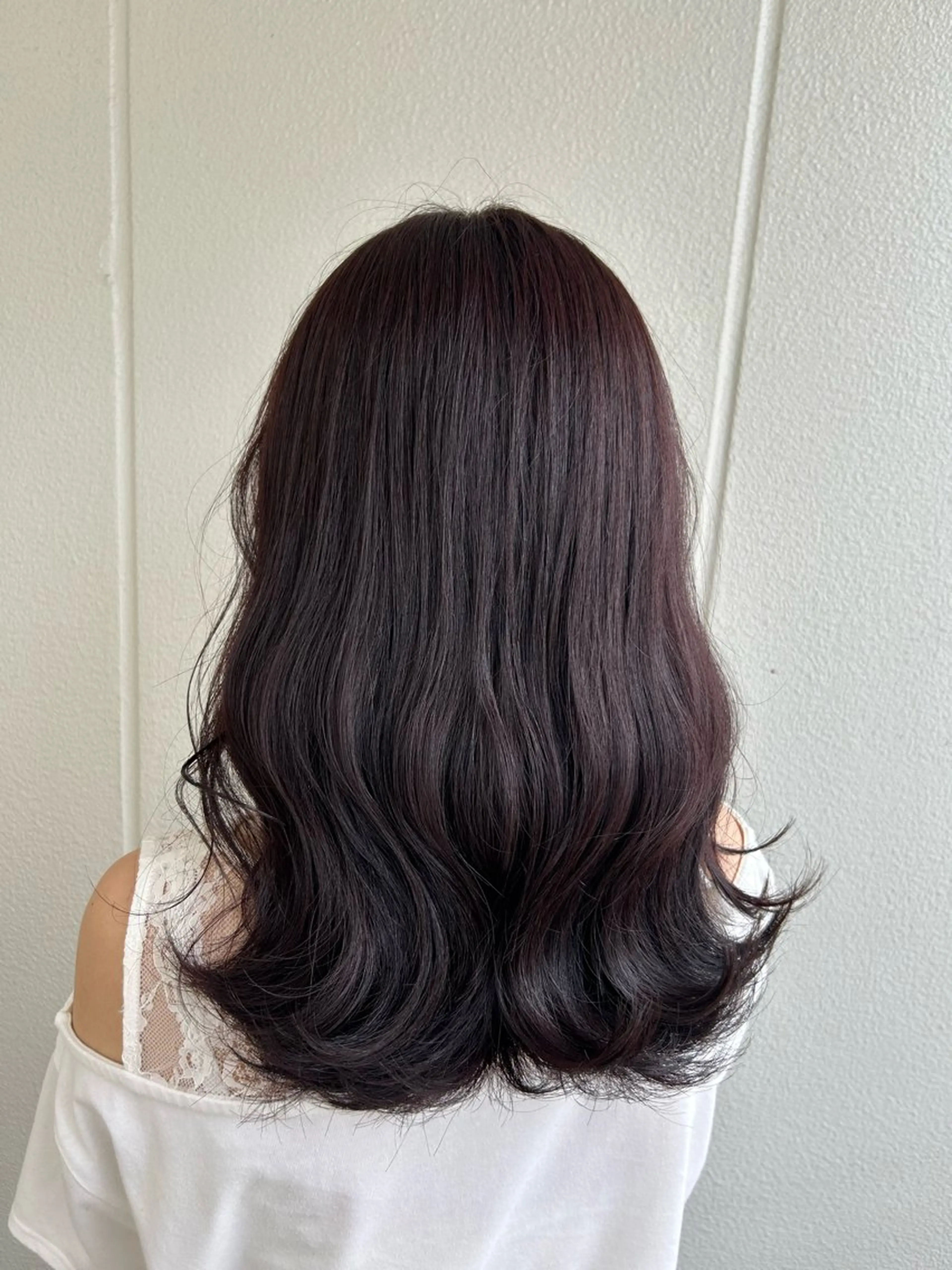 ミディアム カラー ブラウンカラー カシス 《暖色/韓国hair 》🇰🇷桑原ユキネのヘアスタイル