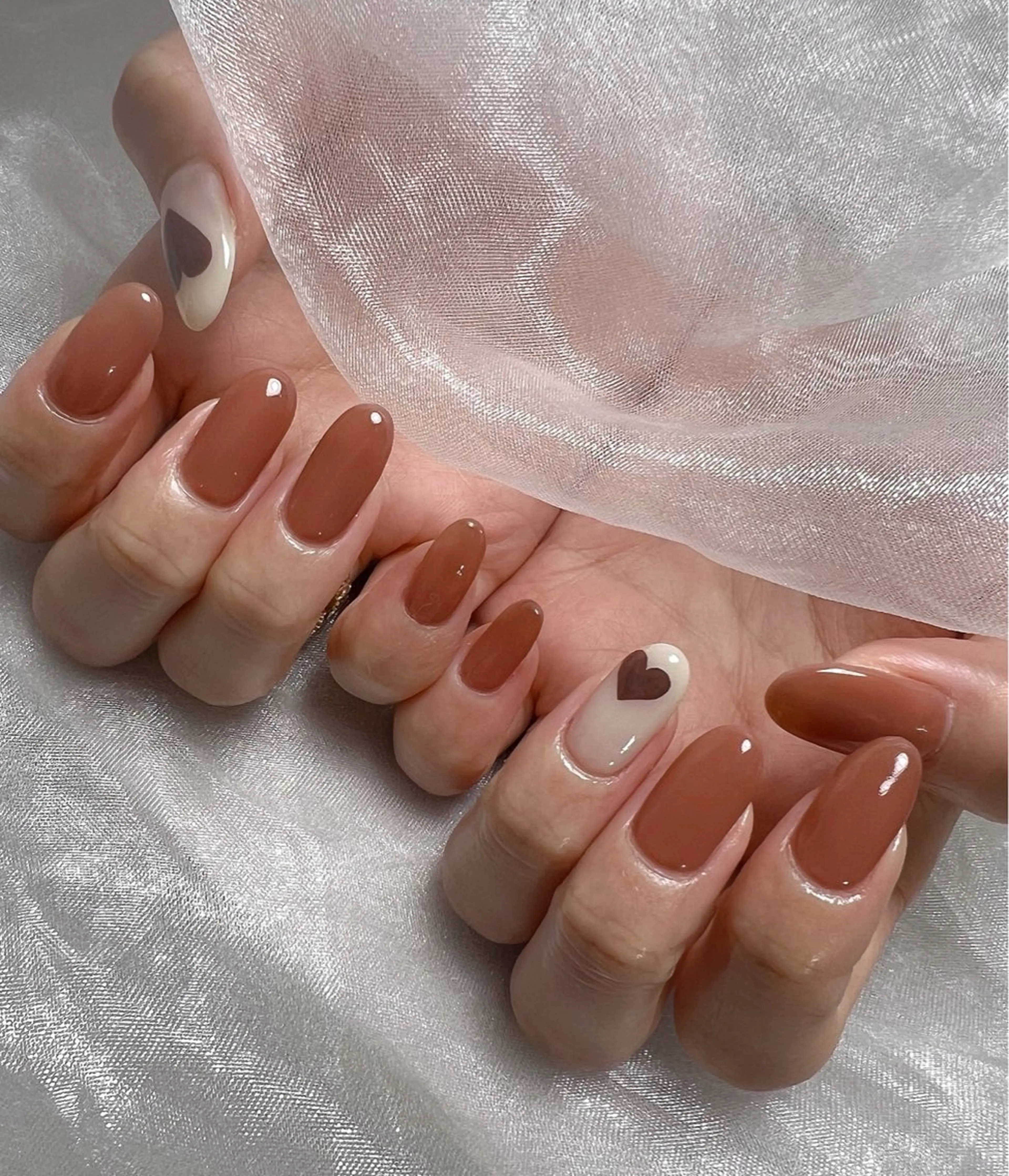 ネイル フットネイル ジェルネイル ハート 韓国ネイル バレンタイン nail salon Lauleaのネイルデザイン