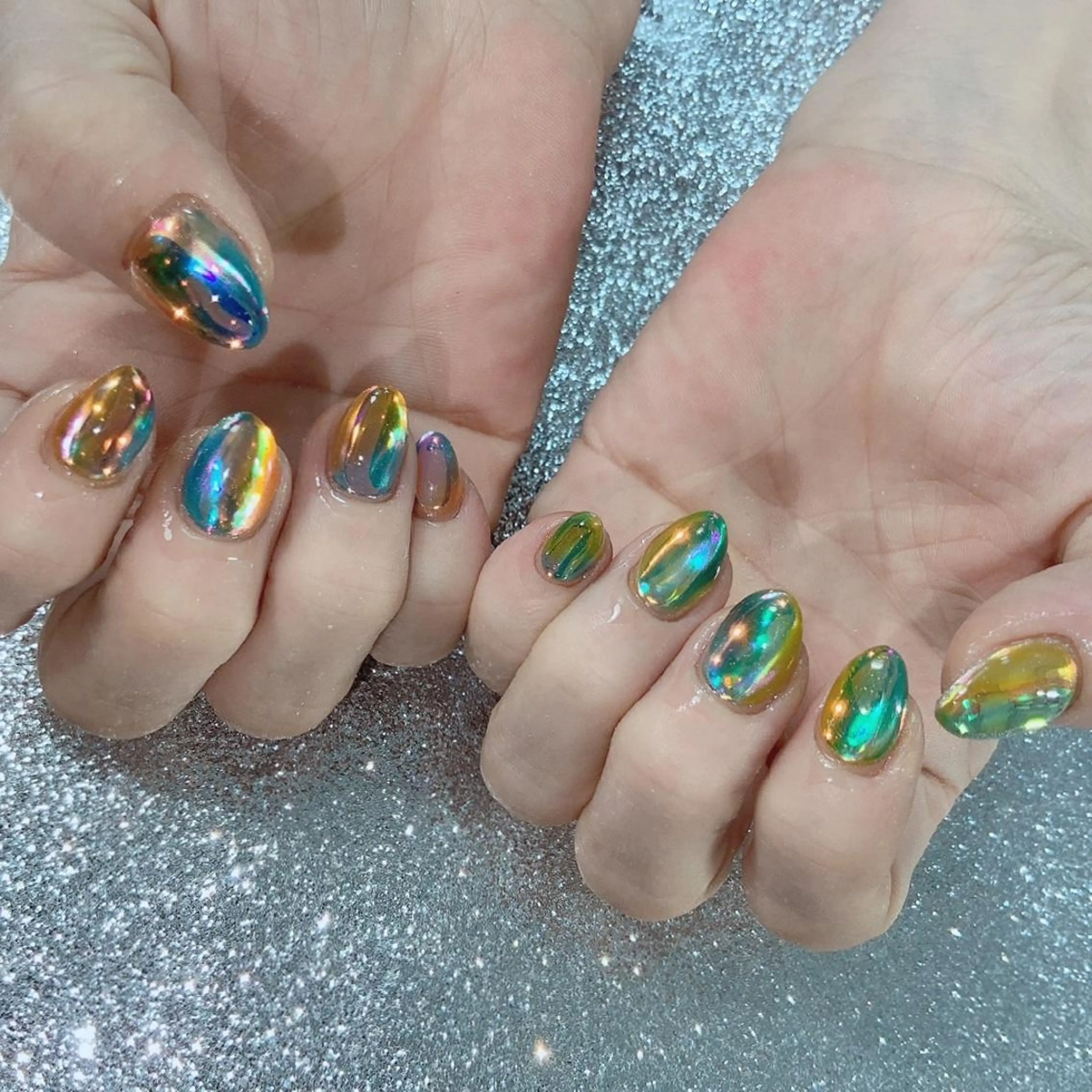 ネイル 氷ネイル・うるうるネイル   MAKInailのネイルデザイン